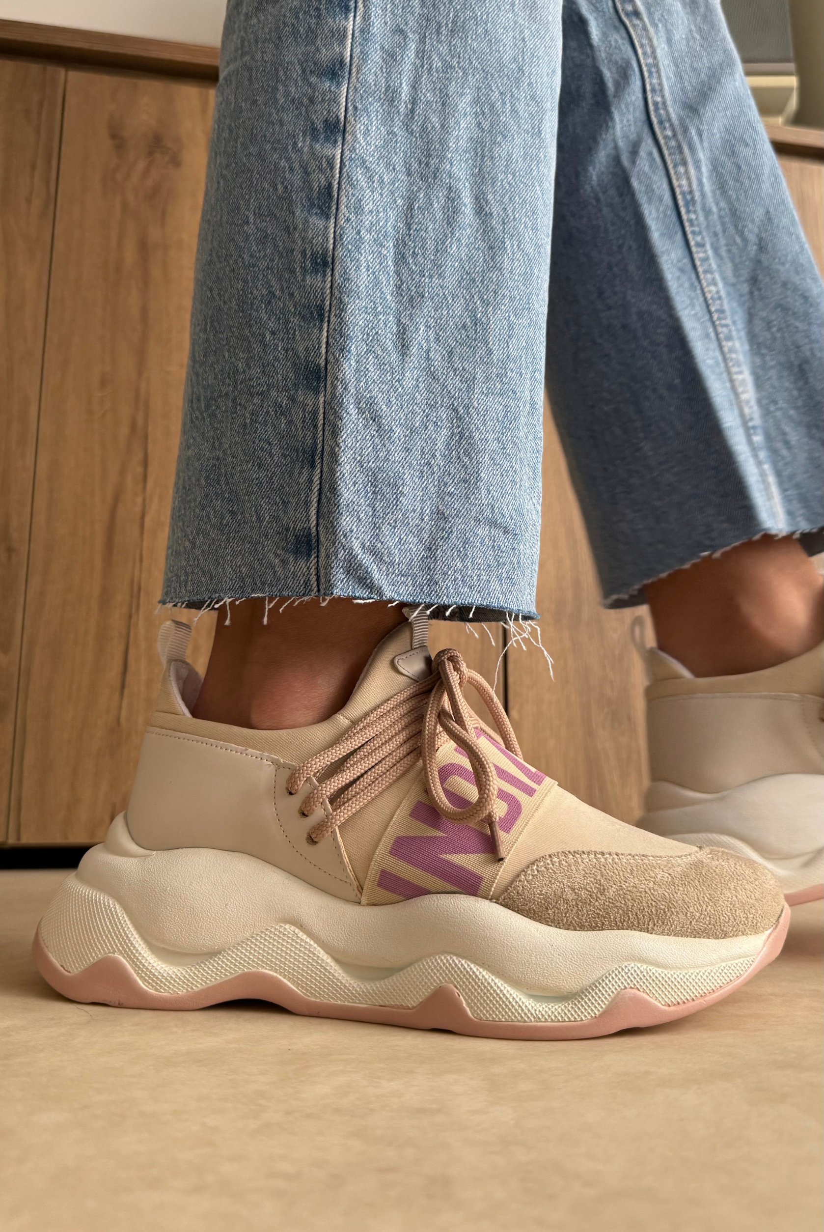 Kadın Spor Ayakkabı BEJ PUDRA