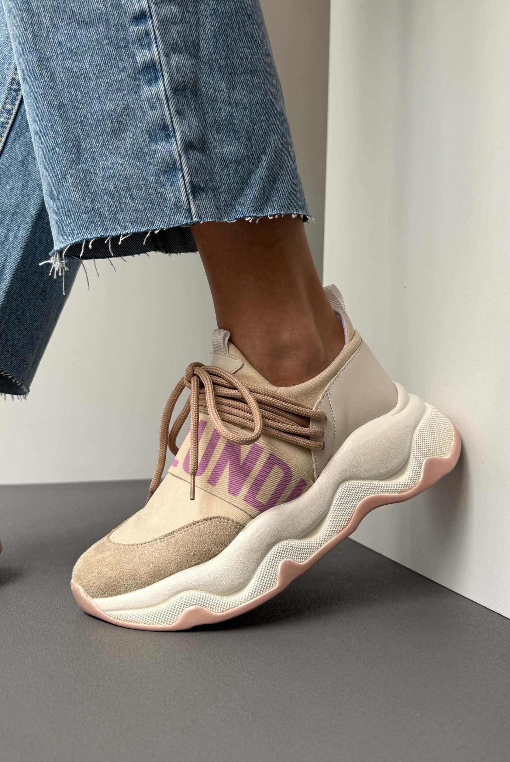 Kadın Spor Ayakkabı BEJ PUDRA