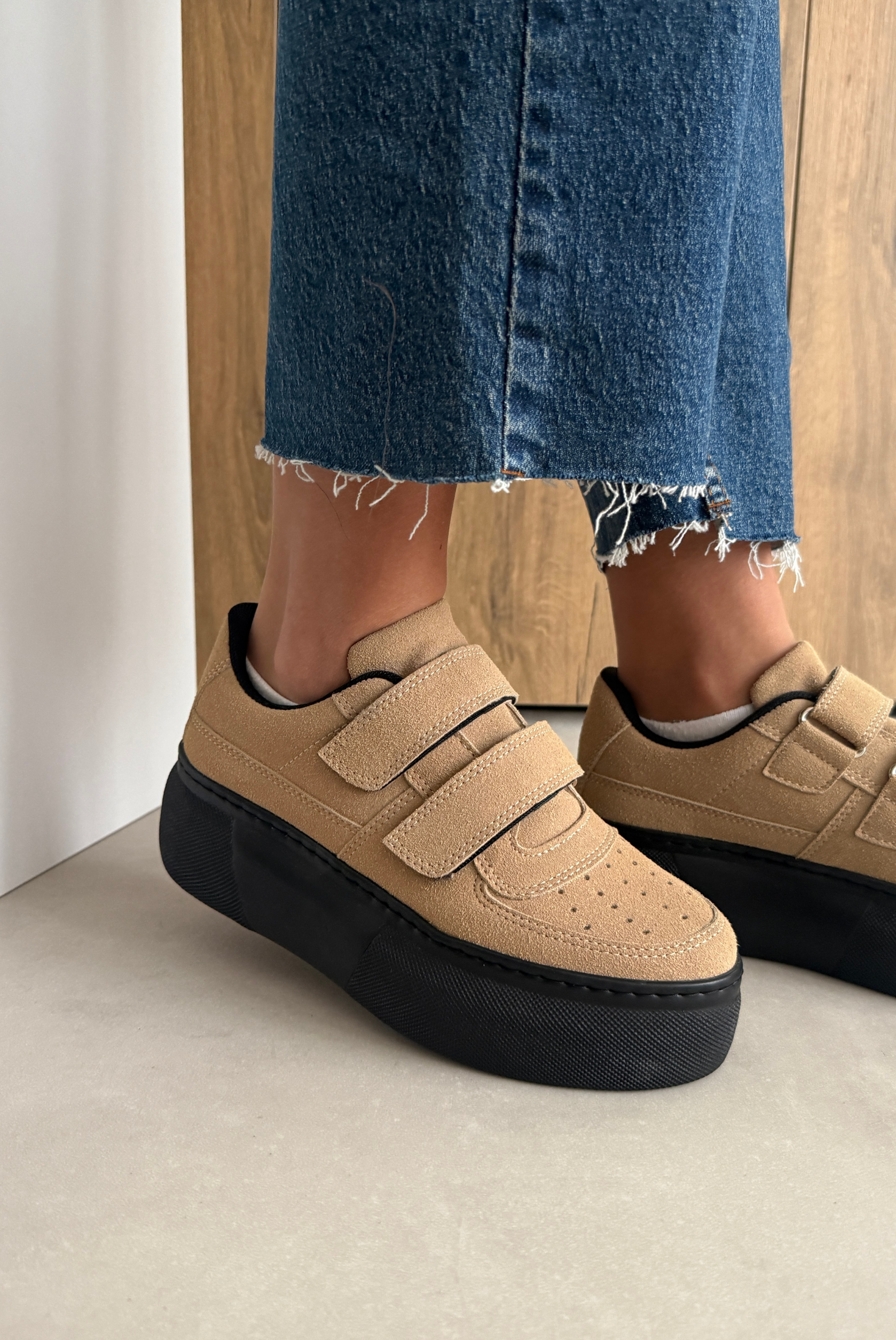 Kadın Spor Ayakkabı BEJ SÜET