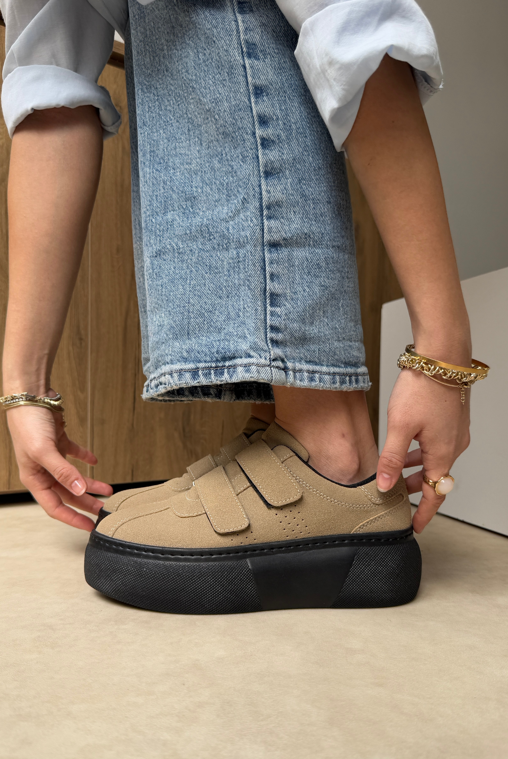 Kadın Spor Ayakkabı BEJ SÜET