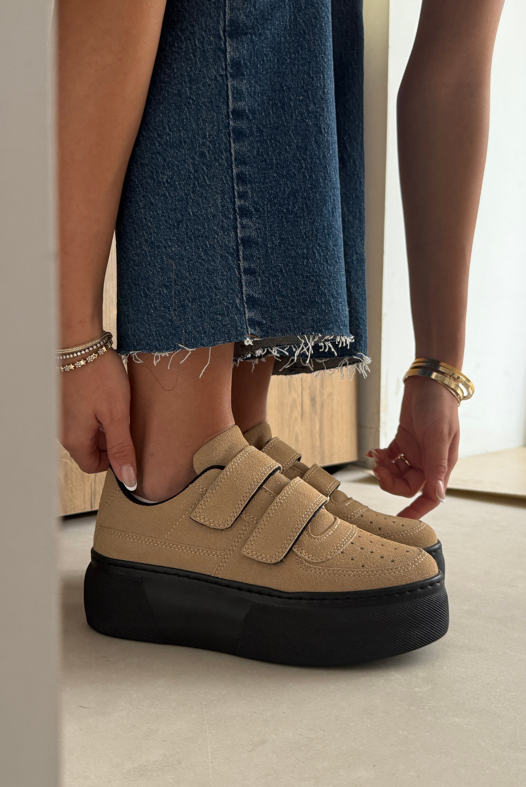 Kadın Spor Ayakkabı BEJ SÜET