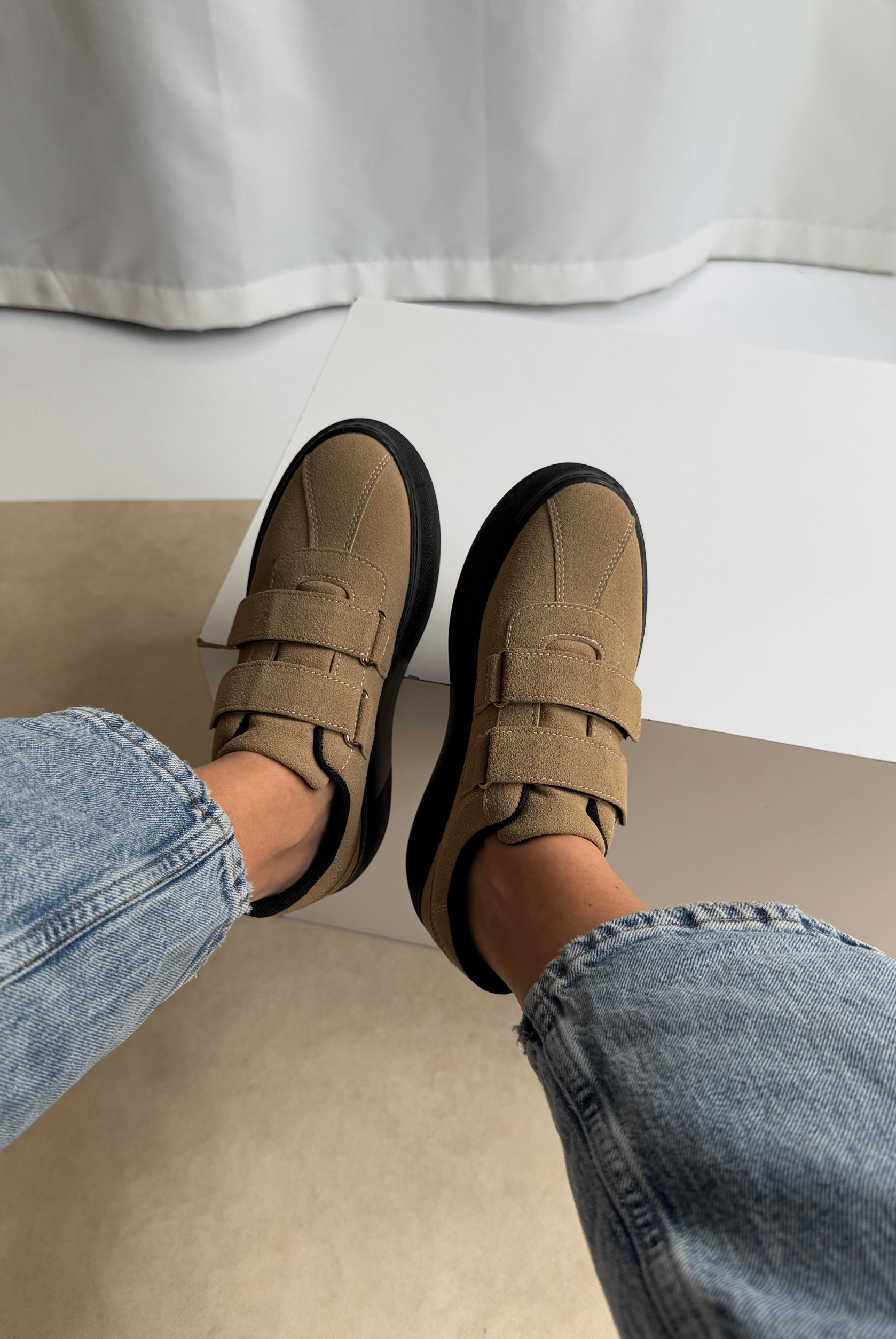 Kadın Spor Ayakkabı BEJ SÜET