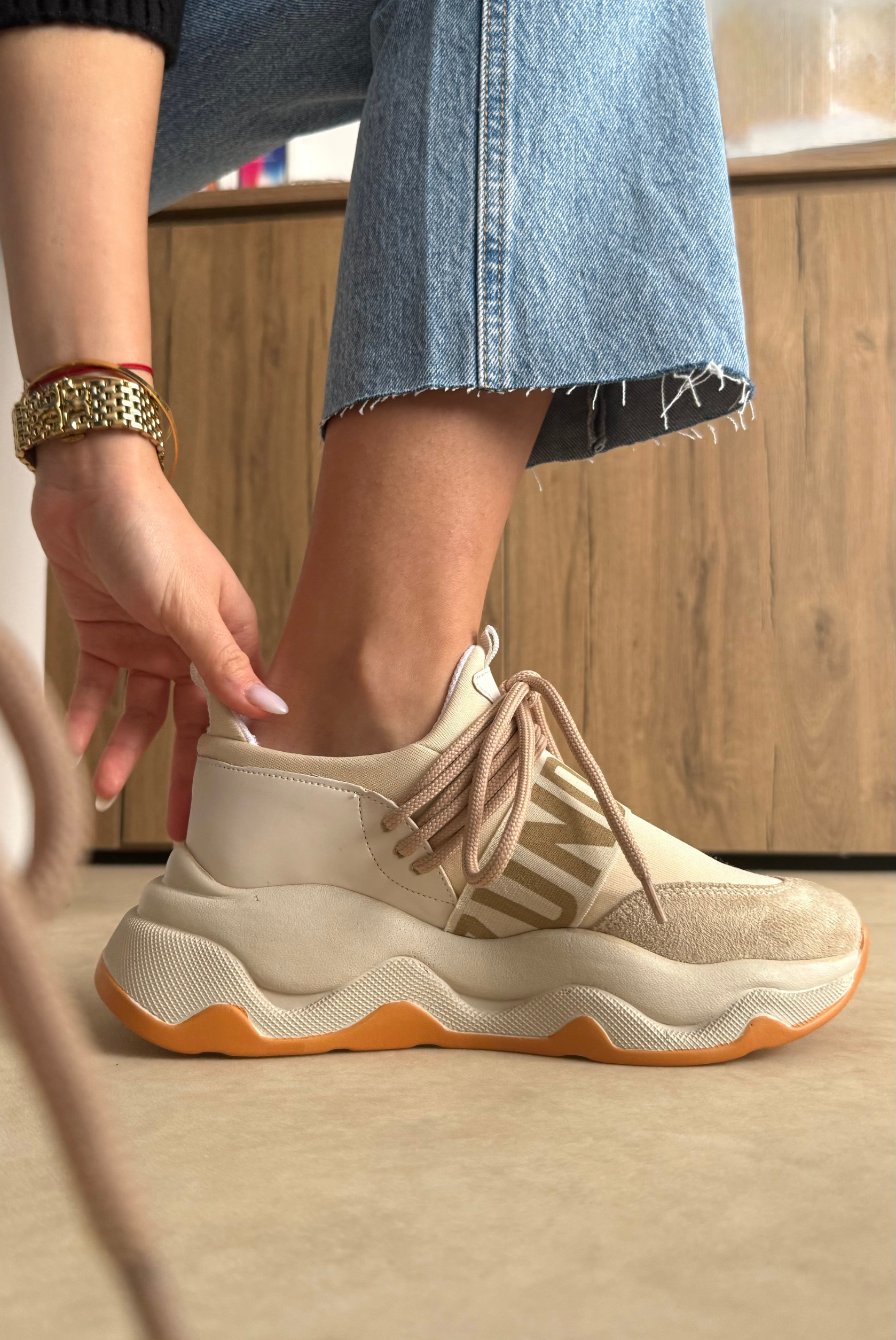 Kadın Spor Ayakkabı BEJ TURUNCU