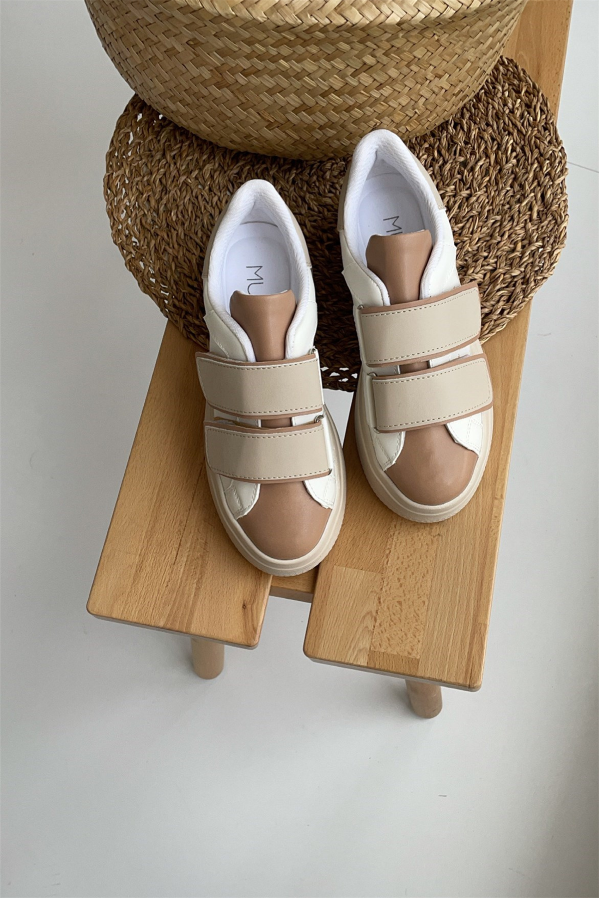 Kadın Spor Ayakkabı BEYAZ BEJ