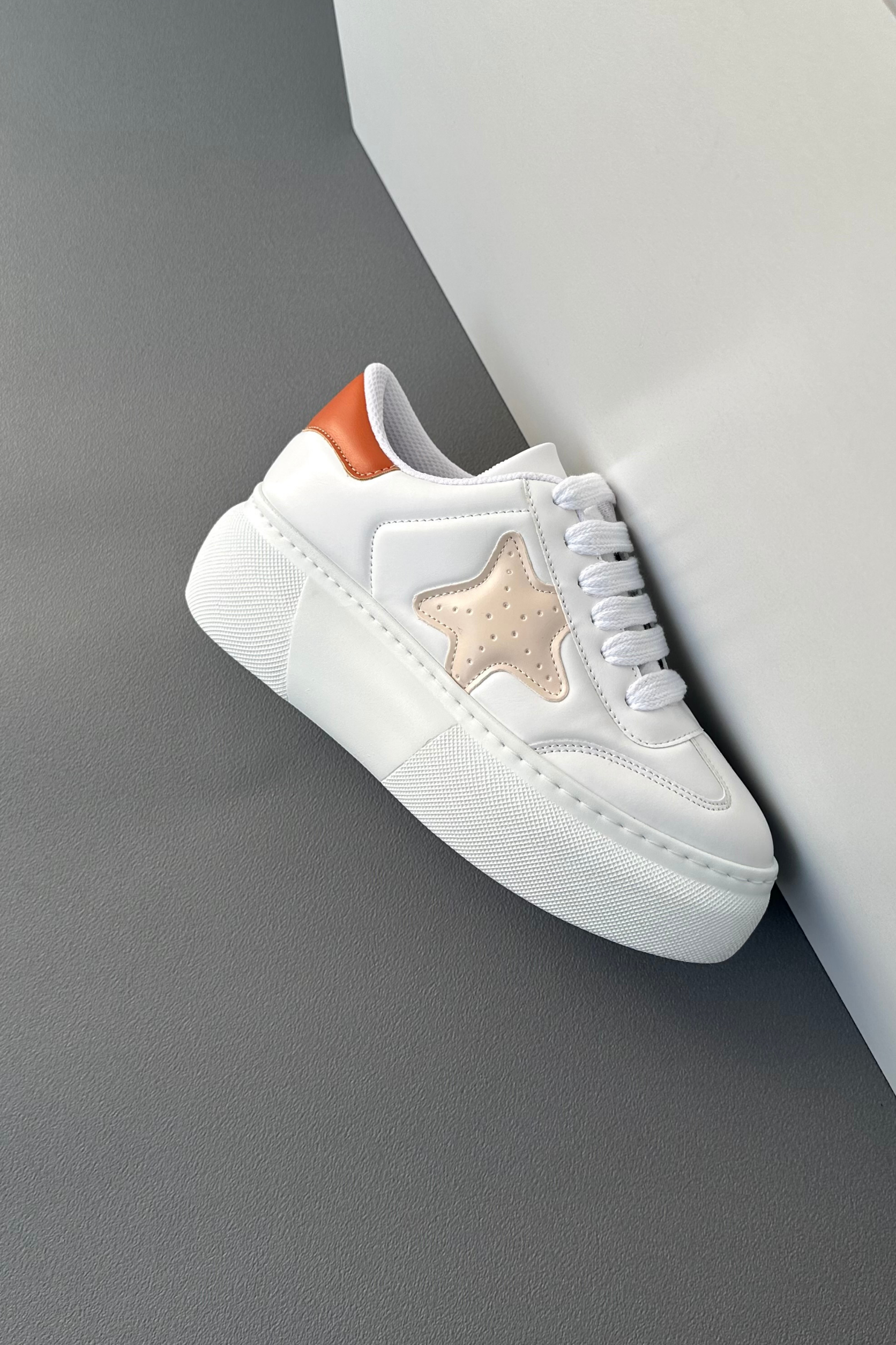 Kadın Spor Ayakkabı BEYAZ BEJ