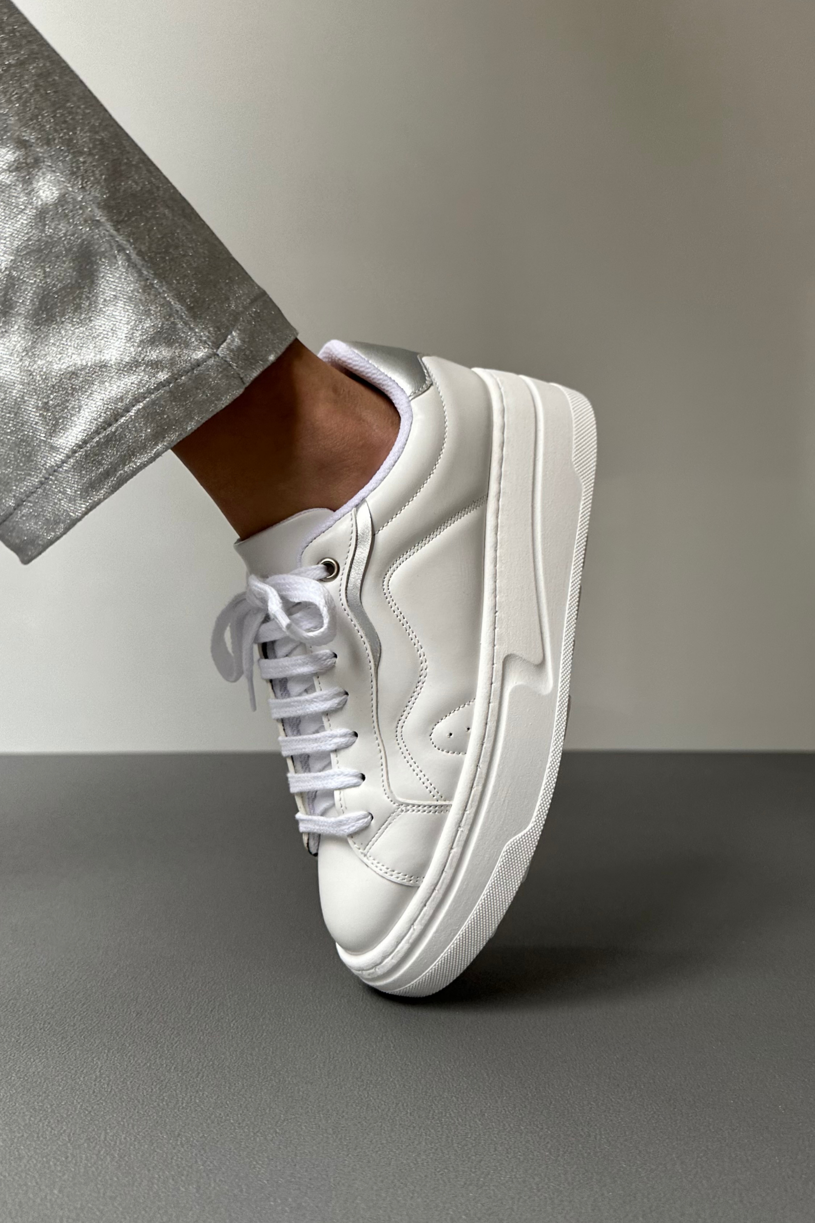 Kadın Spor Ayakkabı BEYAZ GÜMÜŞ