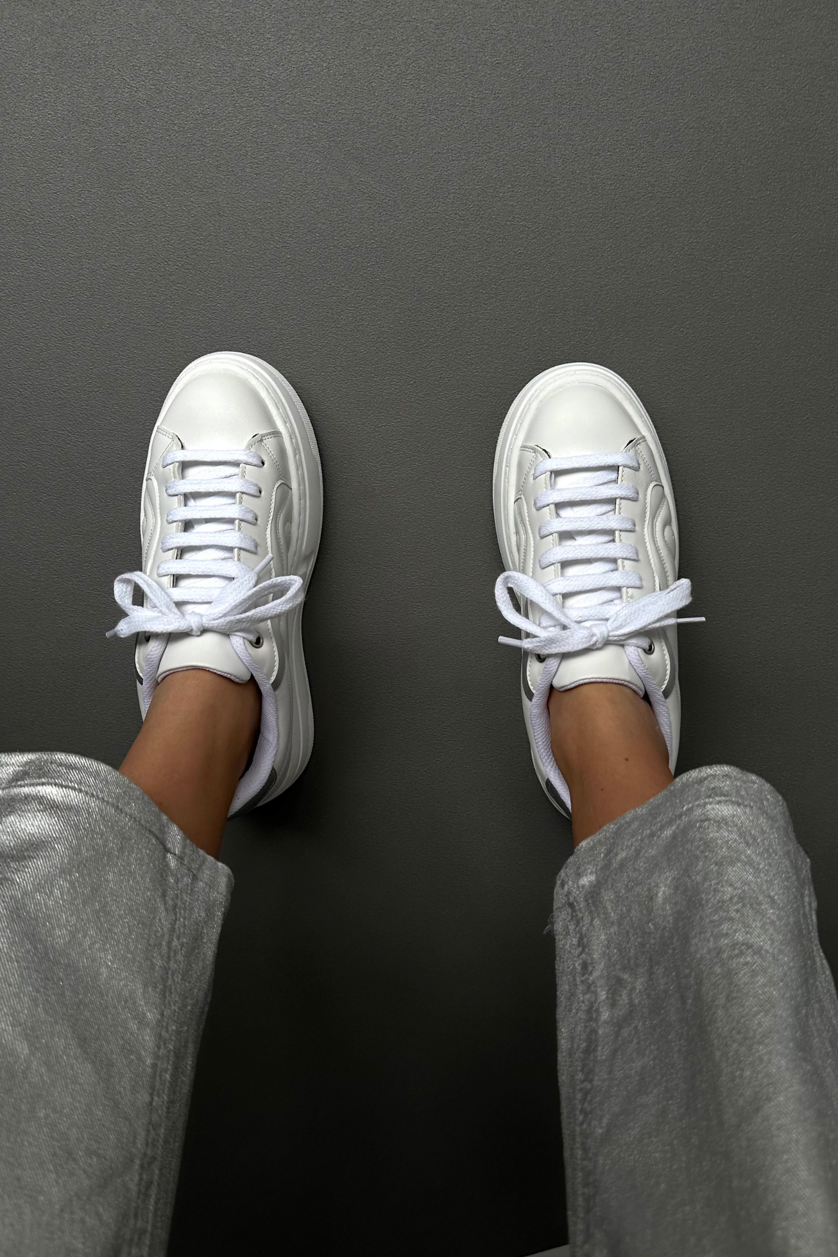 Kadın Spor Ayakkabı BEYAZ GÜMÜŞ