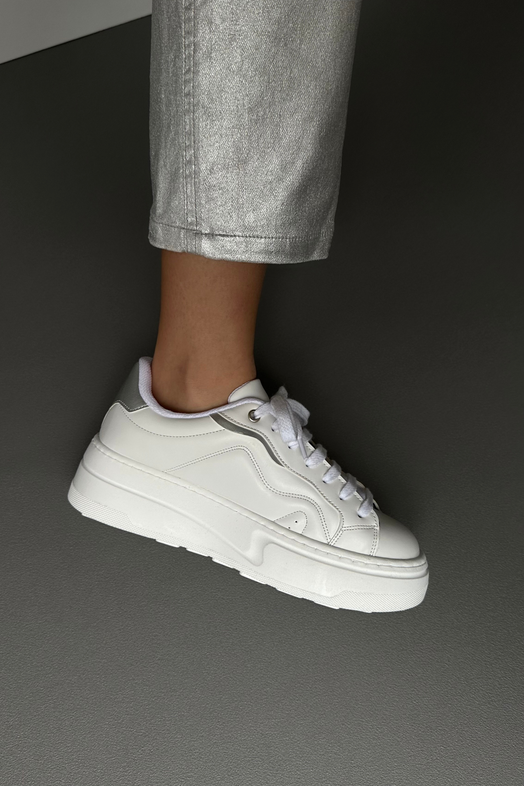 Kadın Spor Ayakkabı BEYAZ GÜMÜŞ