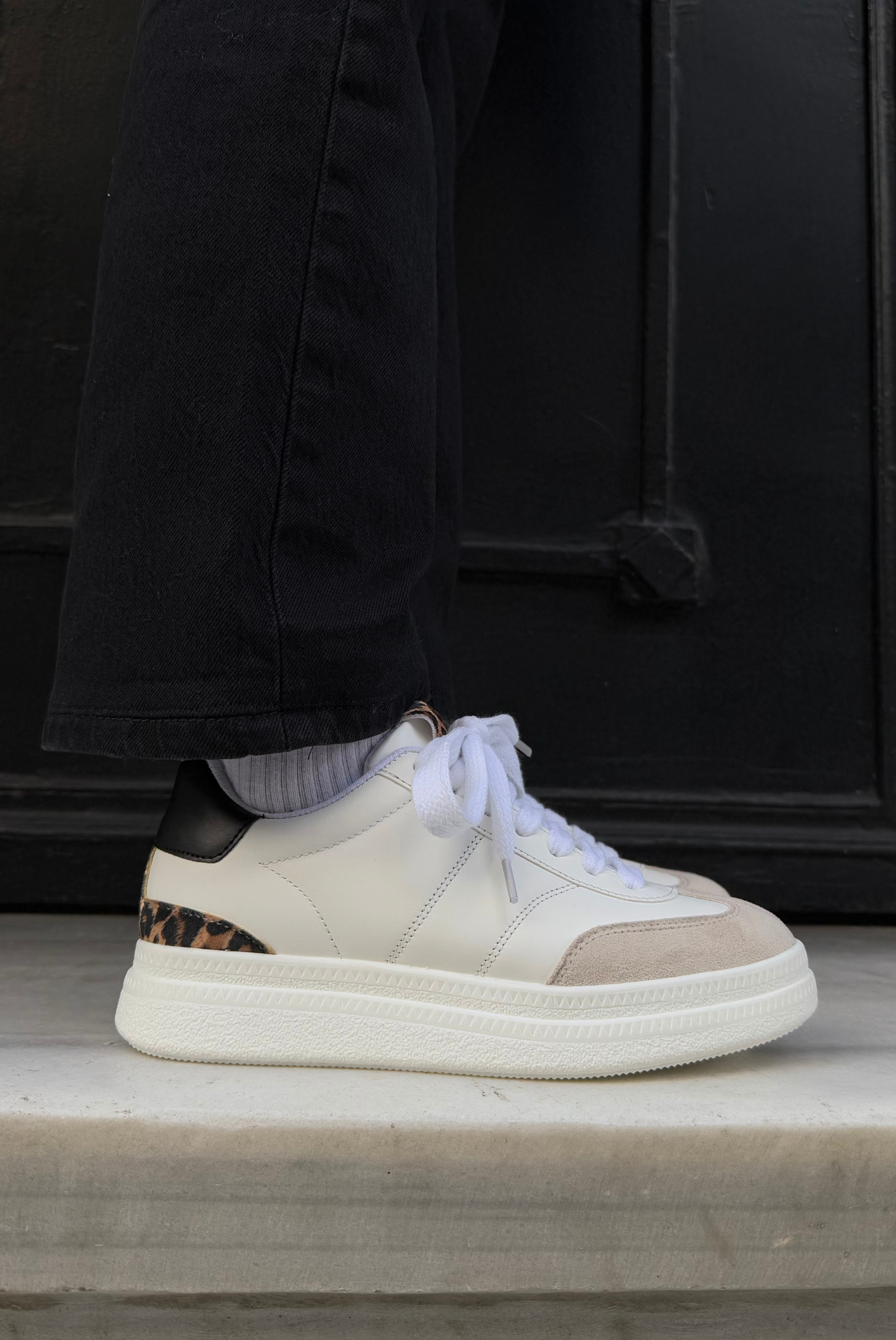 Kadın Spor Ayakkabı BEYAZ LEOPAR