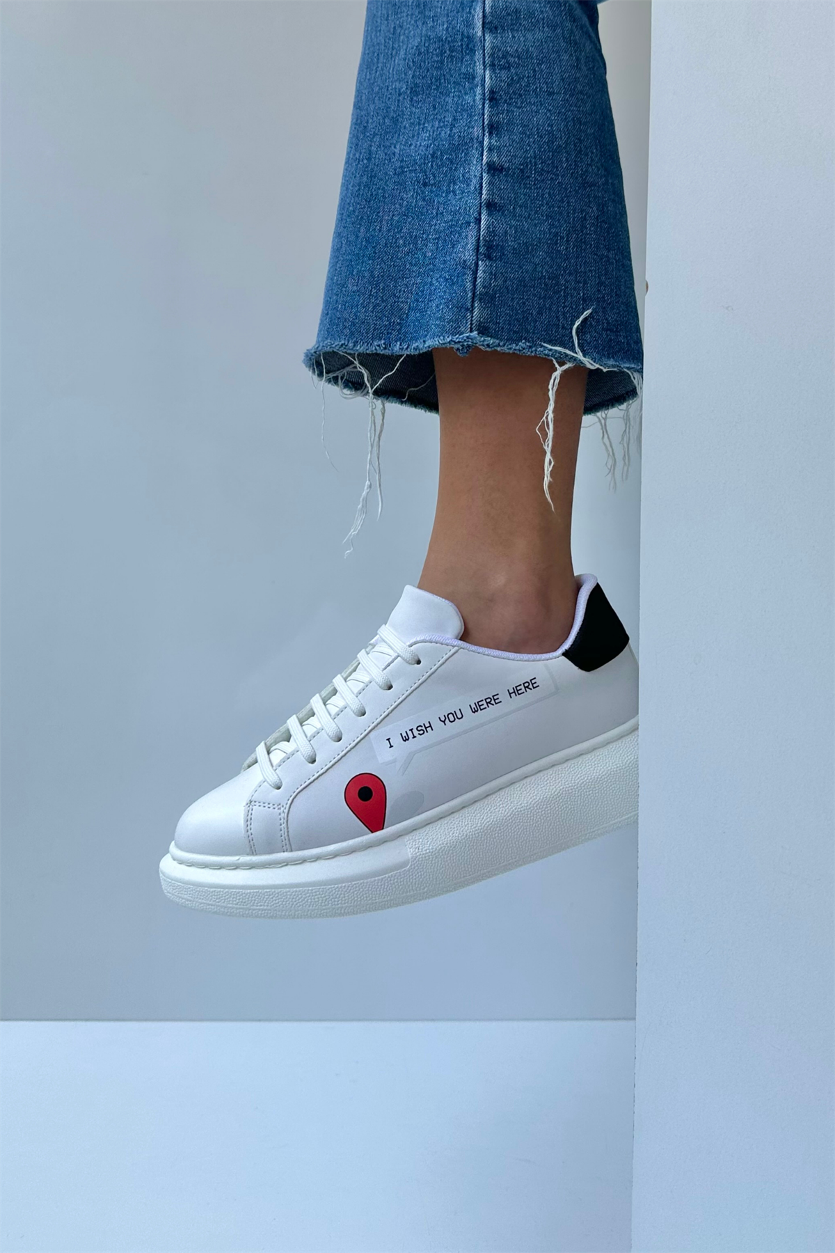 Kadın Spor Ayakkabı BEYAZ LOCATION