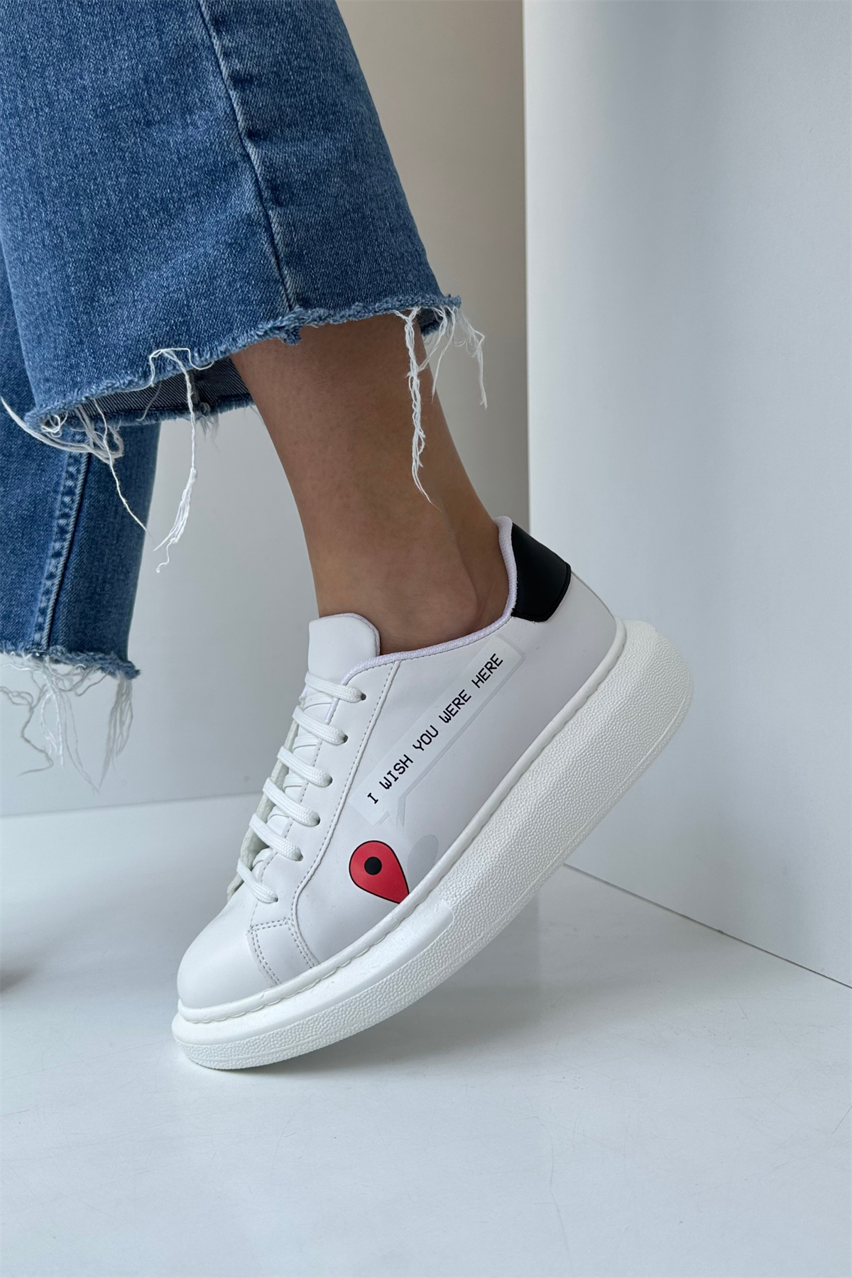 Kadın Spor Ayakkabı BEYAZ LOCATION