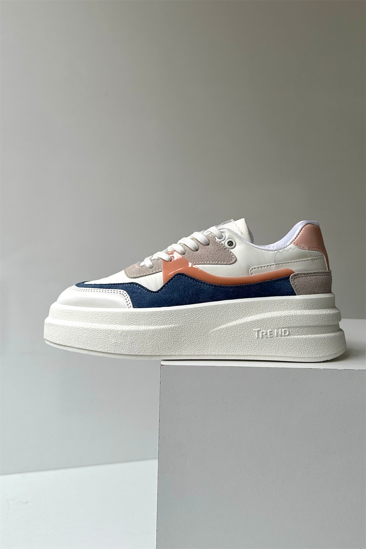 Kadın Spor Ayakkabı BEYAZ MAVİ