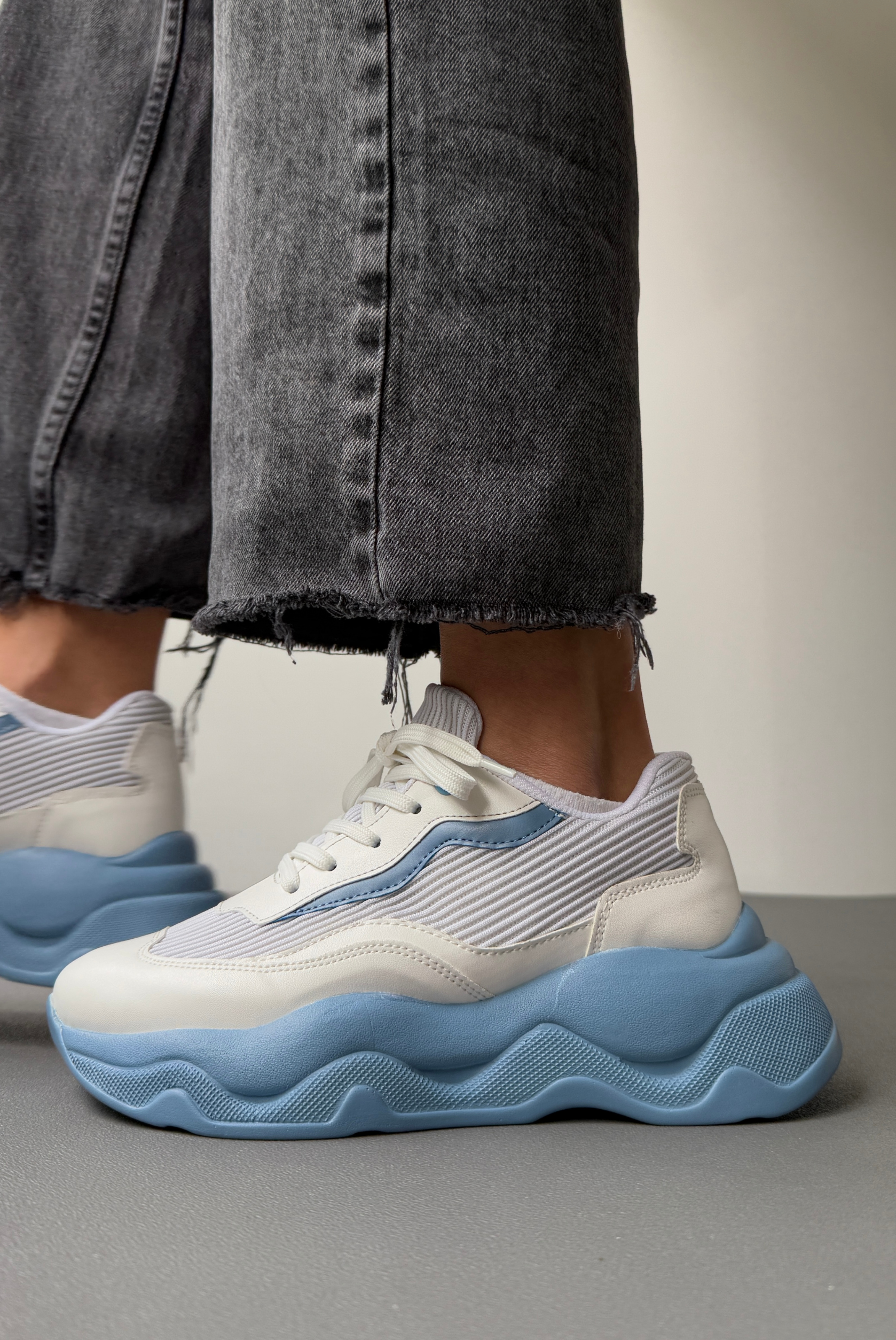 Kadın Spor Ayakkabı BEYAZ MAVİ