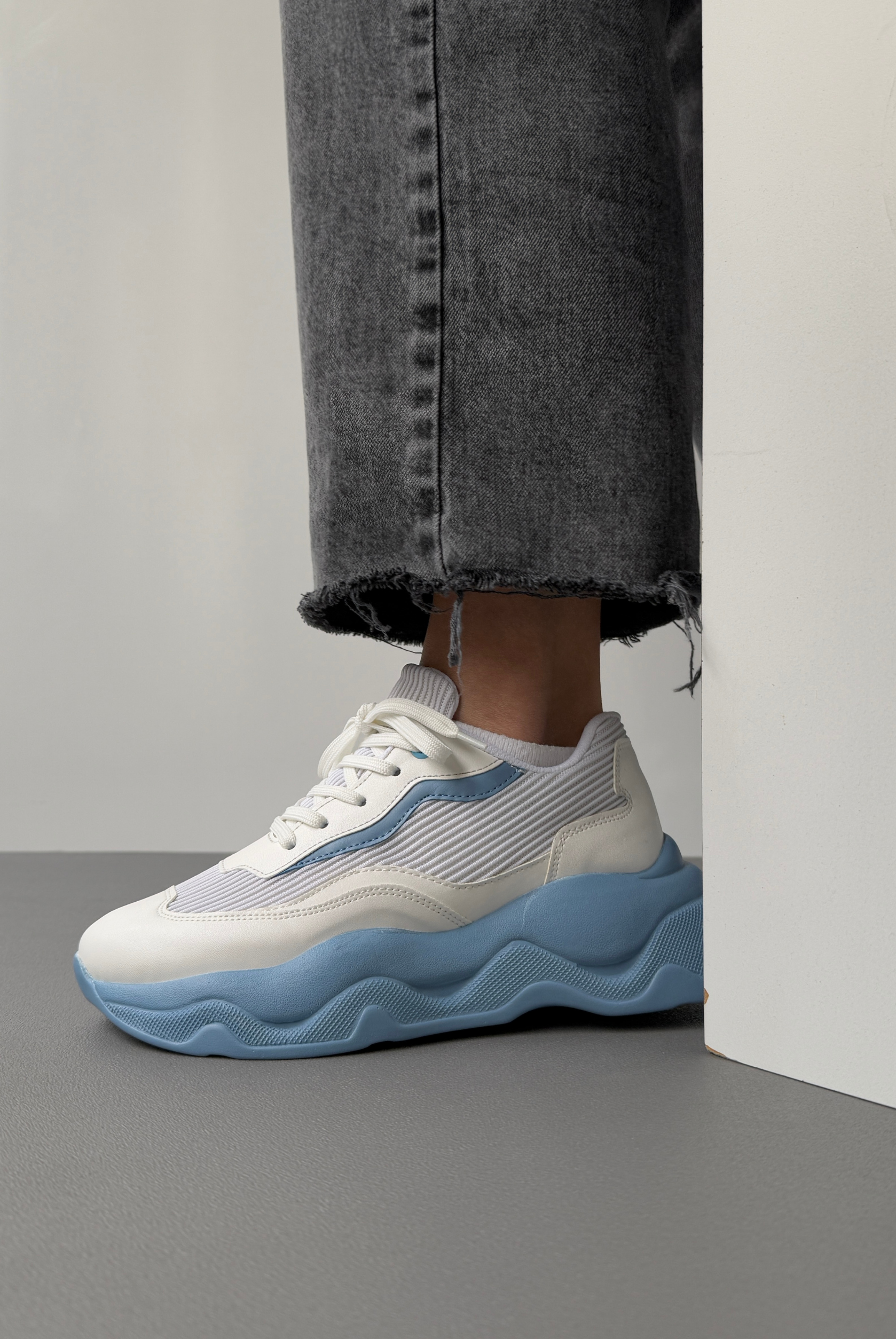 Kadın Spor Ayakkabı BEYAZ MAVİ