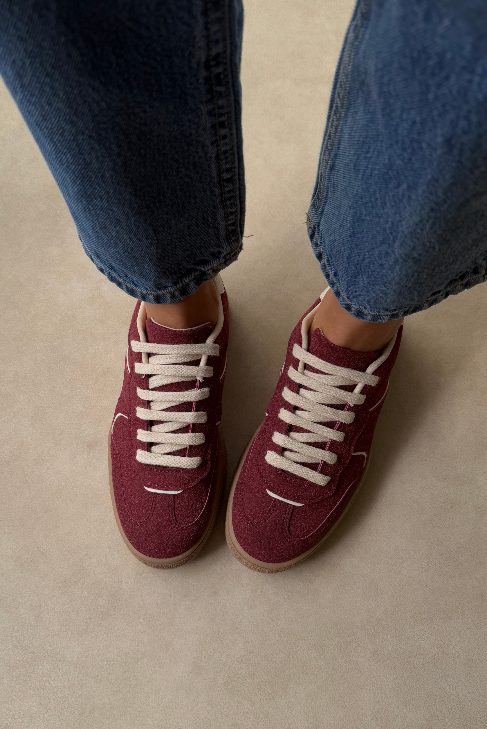 Kadın Spor Ayakkabı BORDO SÜET