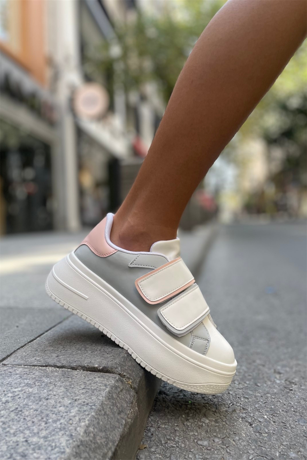 Kadın Spor Ayakkabı GRİ PUDRA