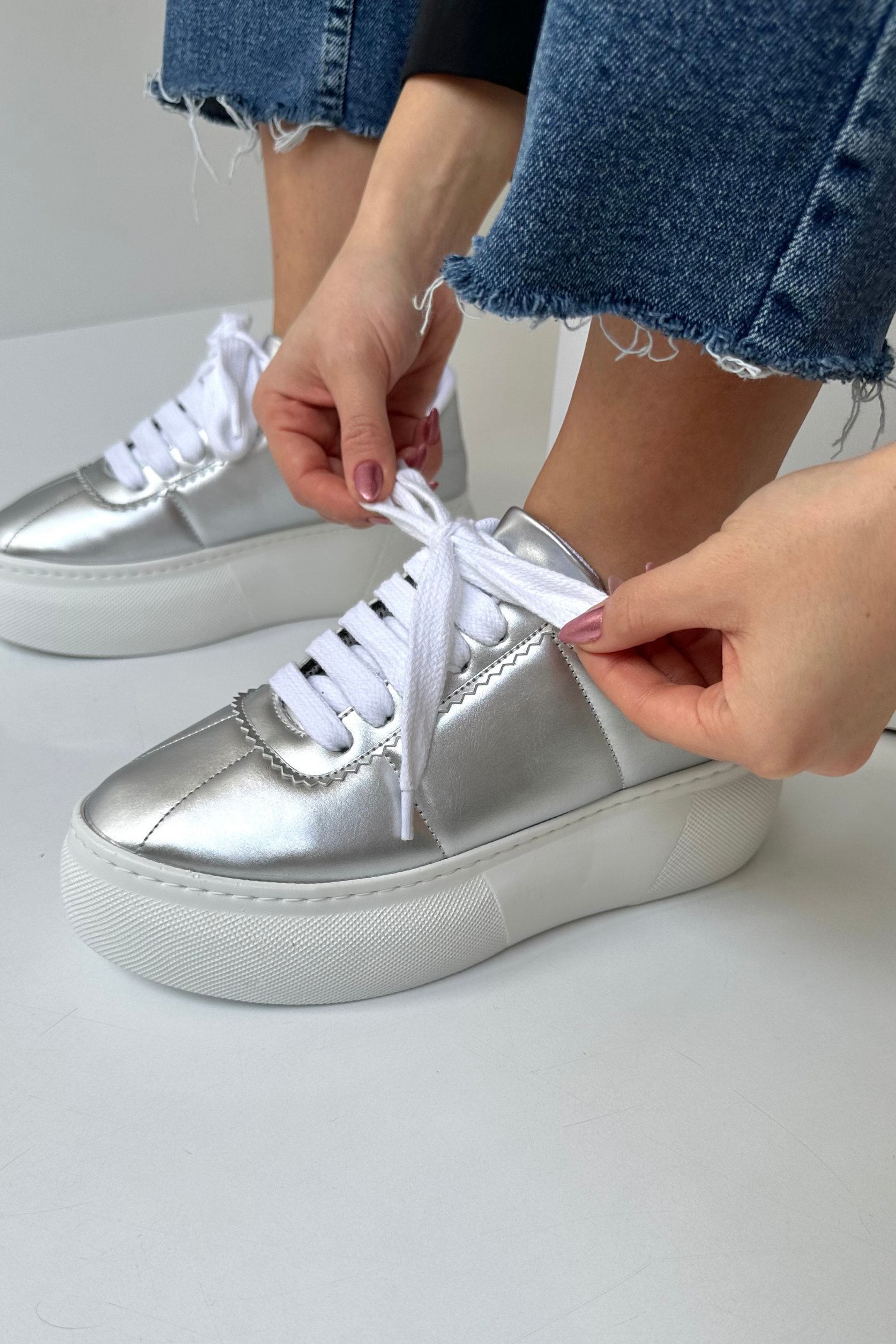 Kadın Spor Ayakkabı GÜMÜŞ