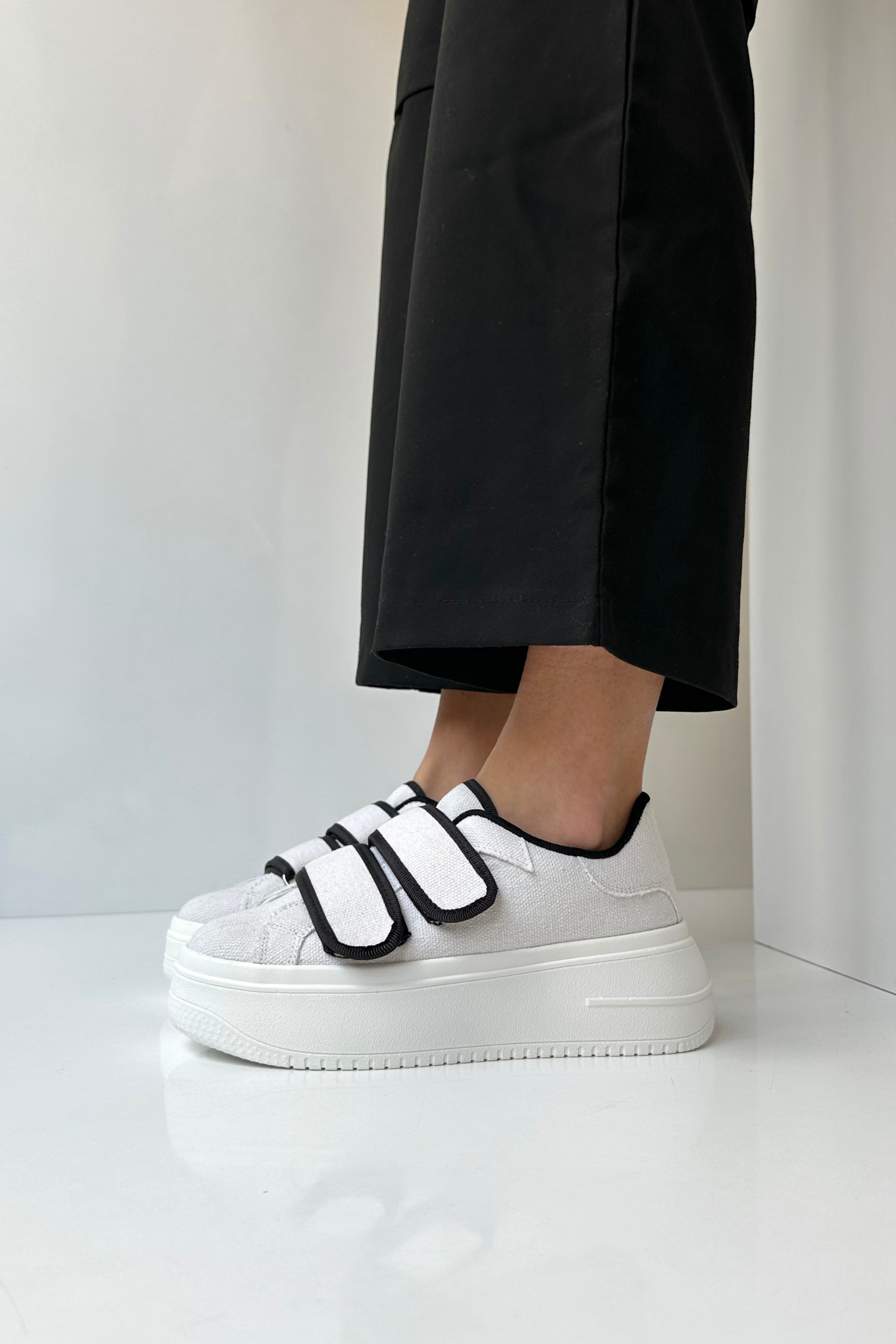 Kadın Spor Ayakkabı KREM KETEN