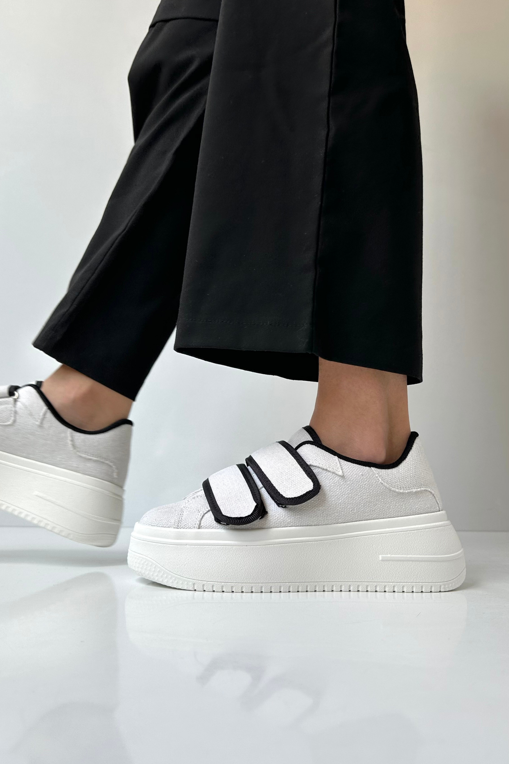 Kadın Spor Ayakkabı KREM KETEN