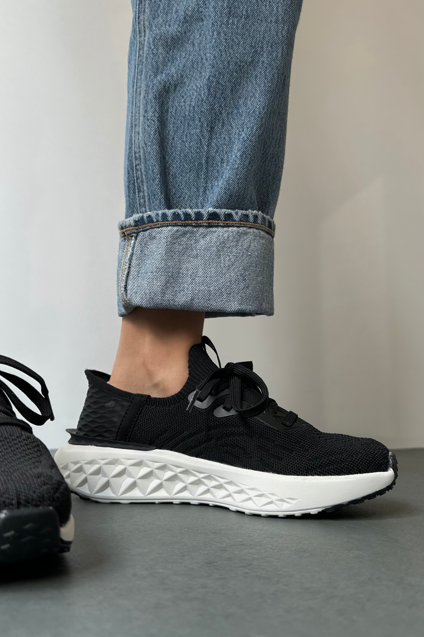 Kadın Spor Ayakkabı SİYAH BEYAZ