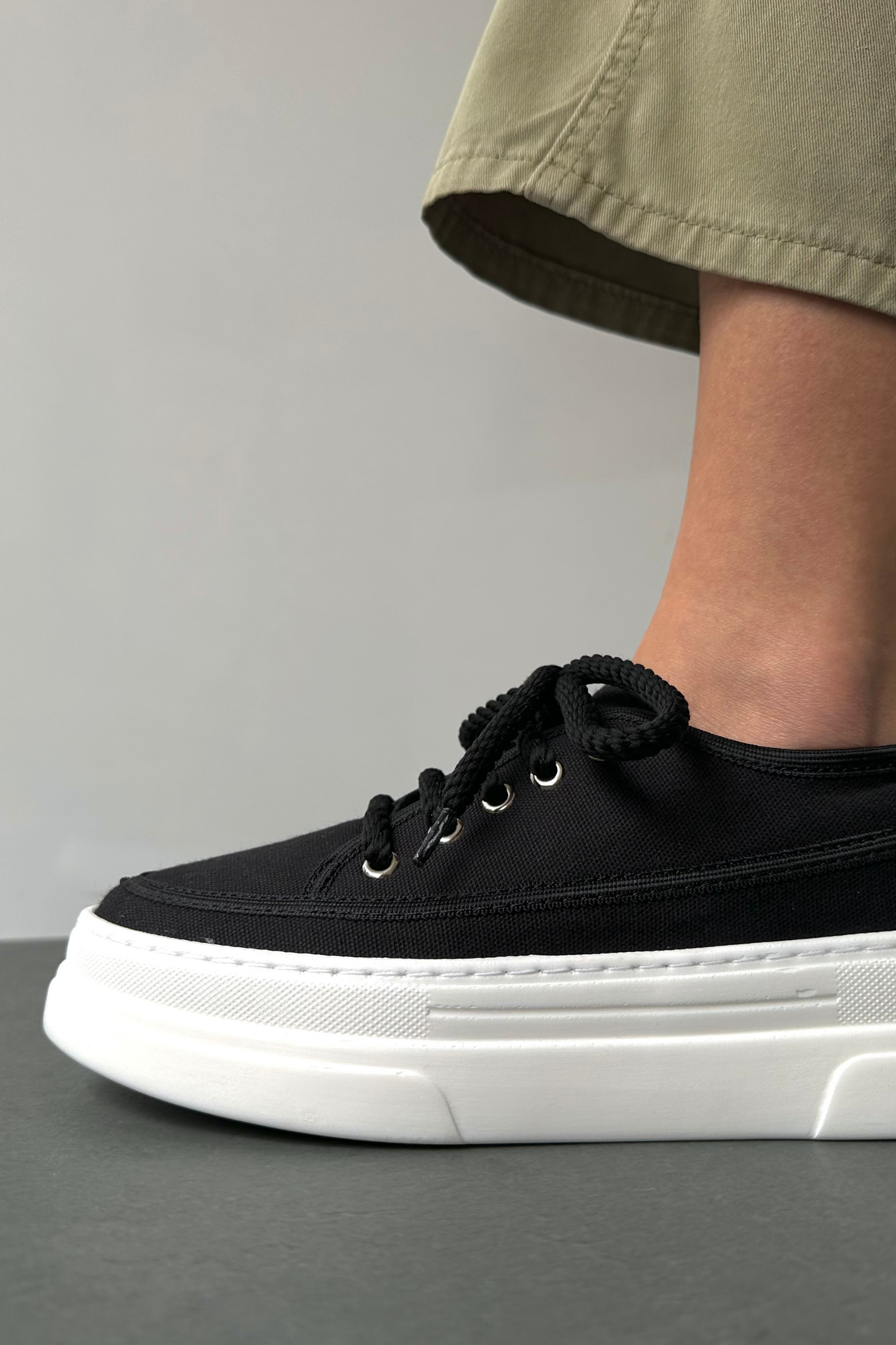 Kadın Spor Ayakkabı SİYAH KETEN