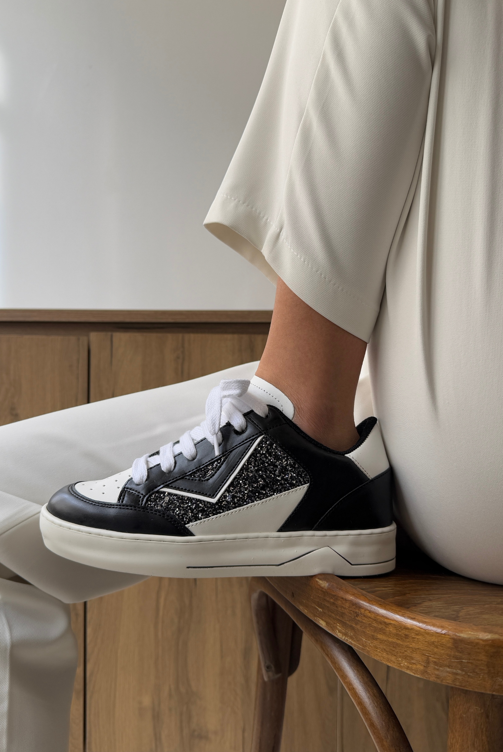 Kadın Spor Ayakkabı SİYAH PIRILTI