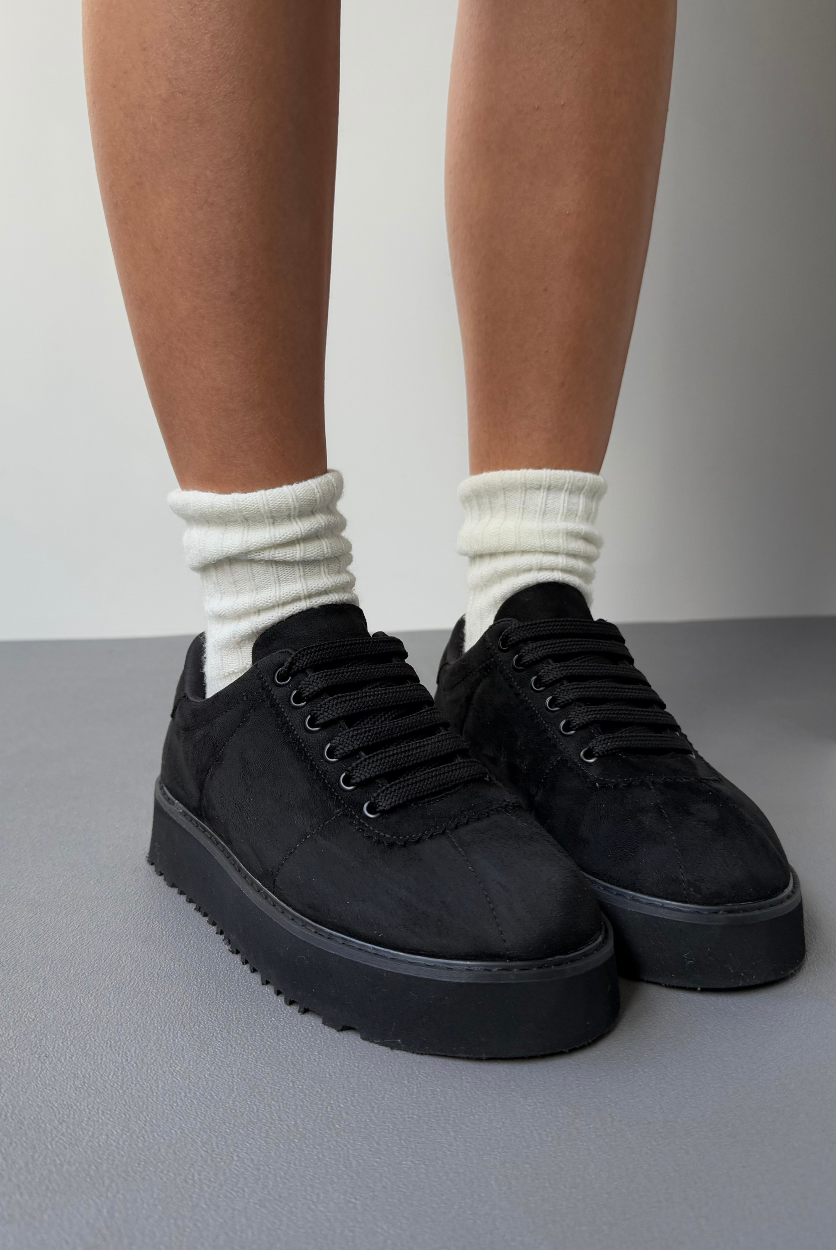 Kadın Spor Ayakkabı SİYAH SÜET