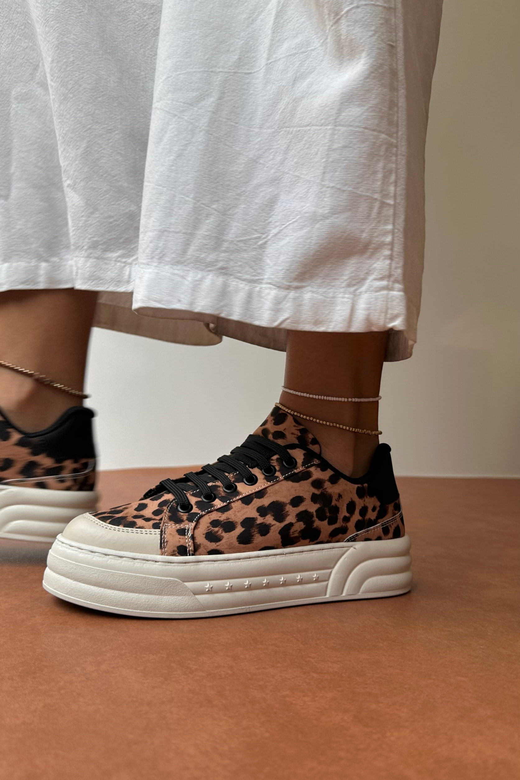 Kadın Spor Ayakkabı TABA LEOPAR