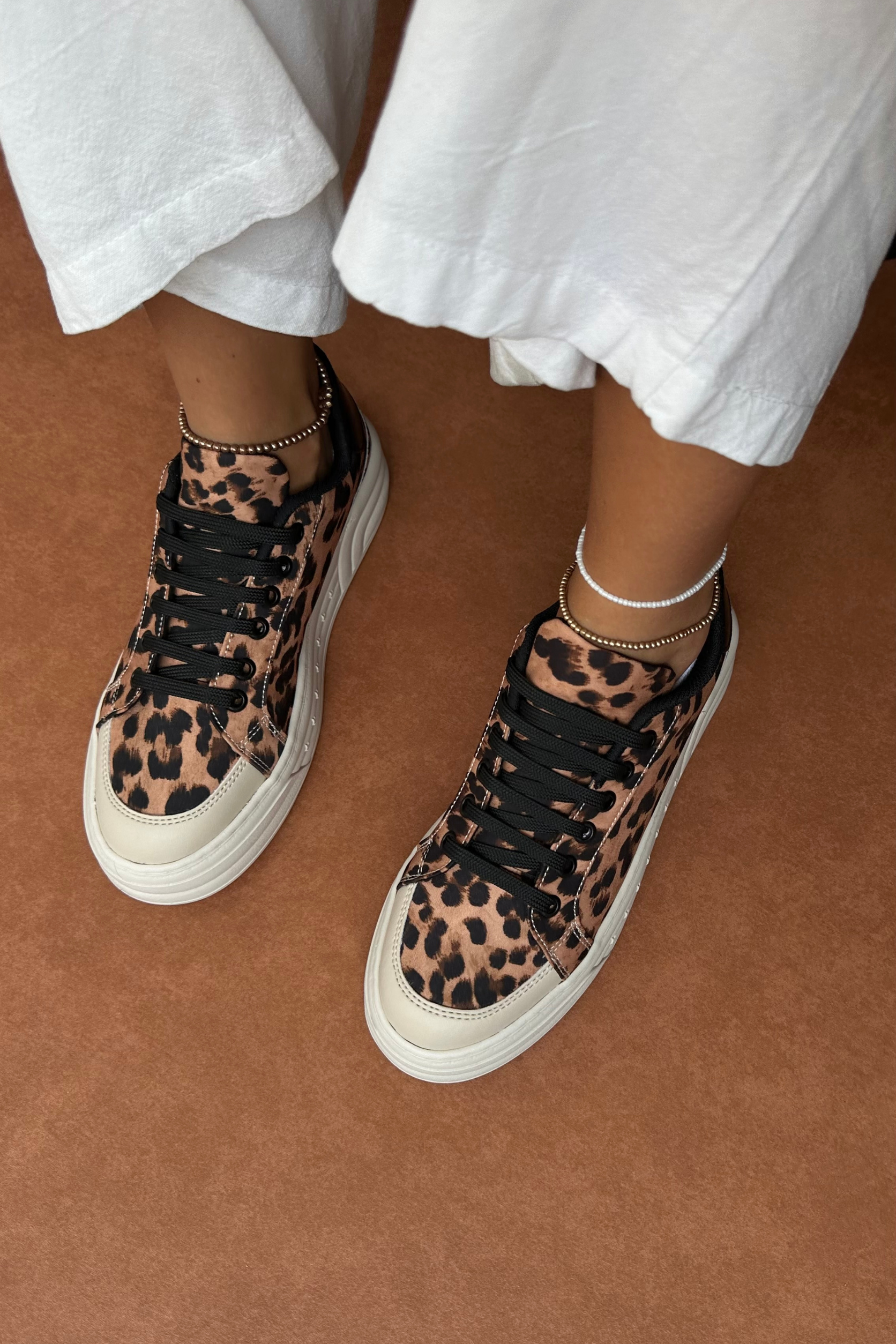 Kadın Spor Ayakkabı TABA LEOPAR