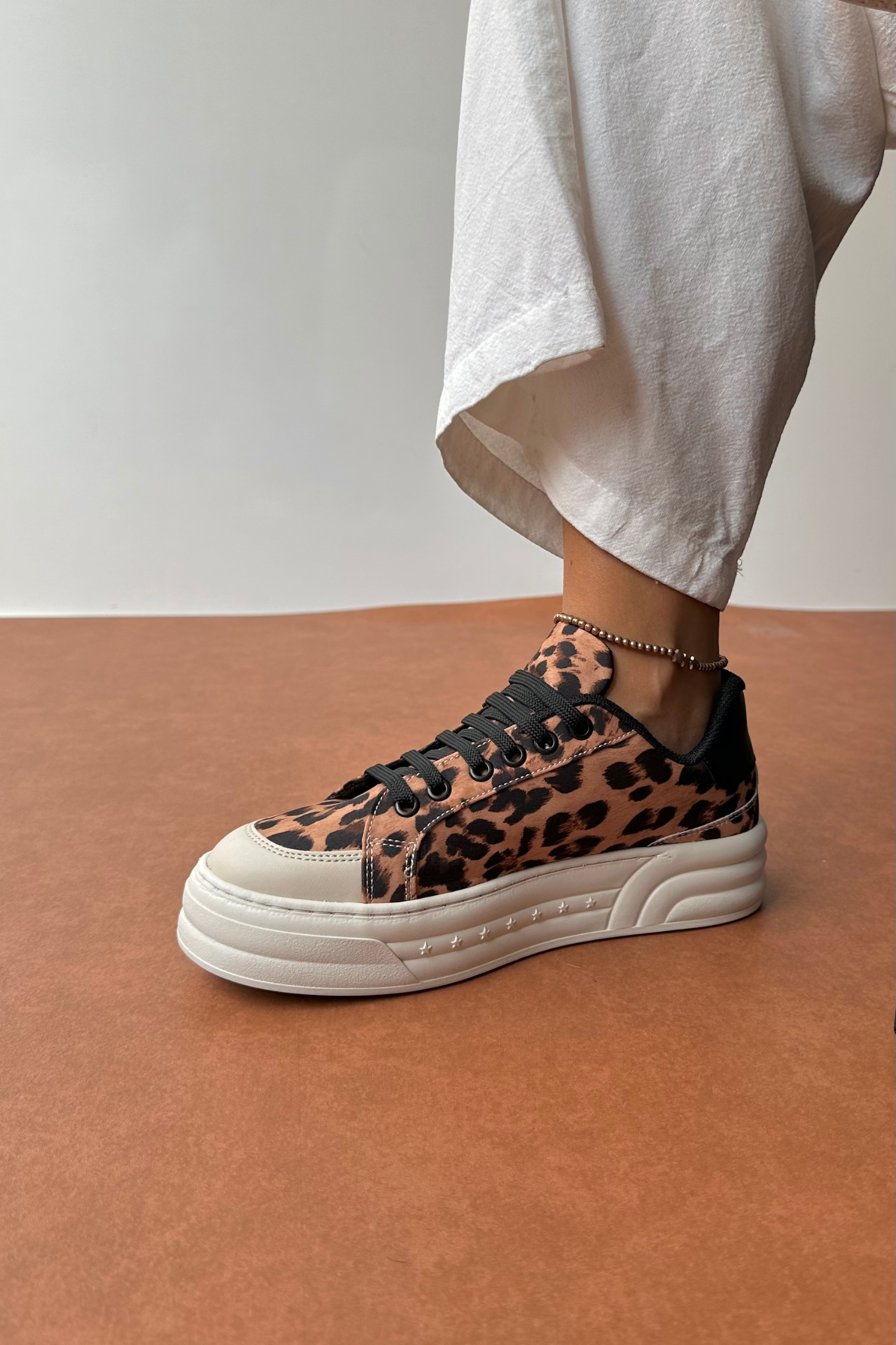 Kadın Spor Ayakkabı TABA LEOPAR