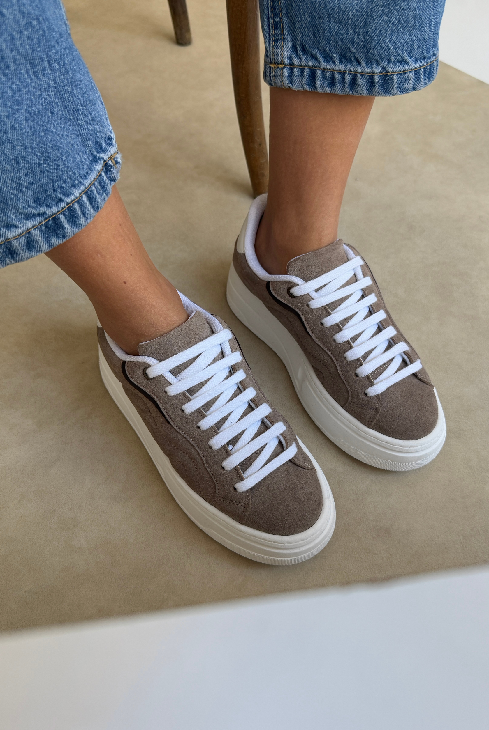 Kadın Spor Ayakkabı VİZON SÜET