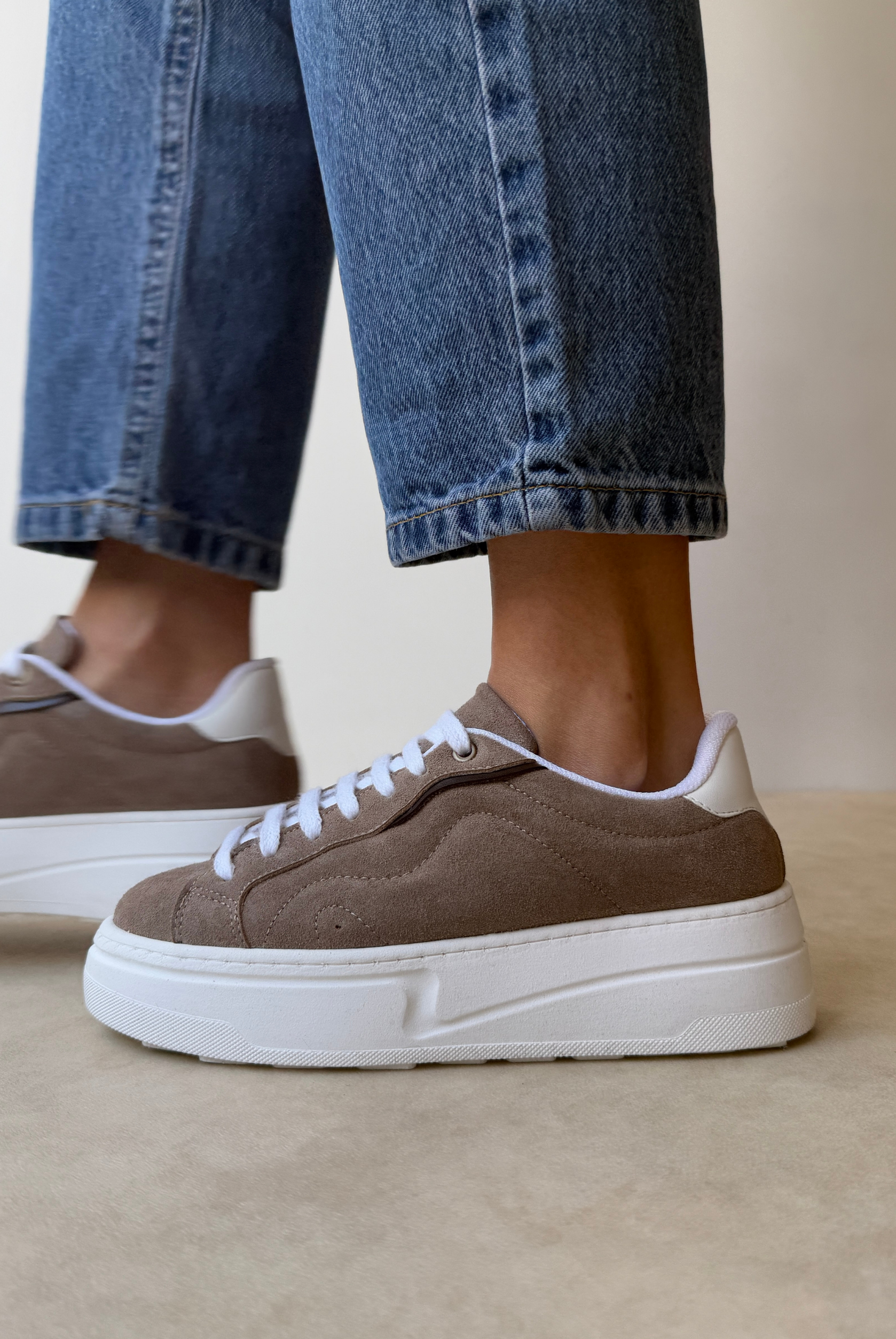 Kadın Spor Ayakkabı VİZON SÜET