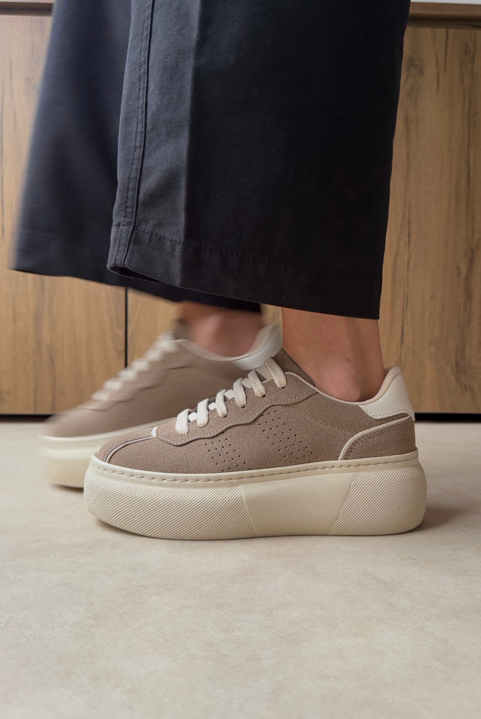 Kadın Spor Ayakkabı VİZON SÜET