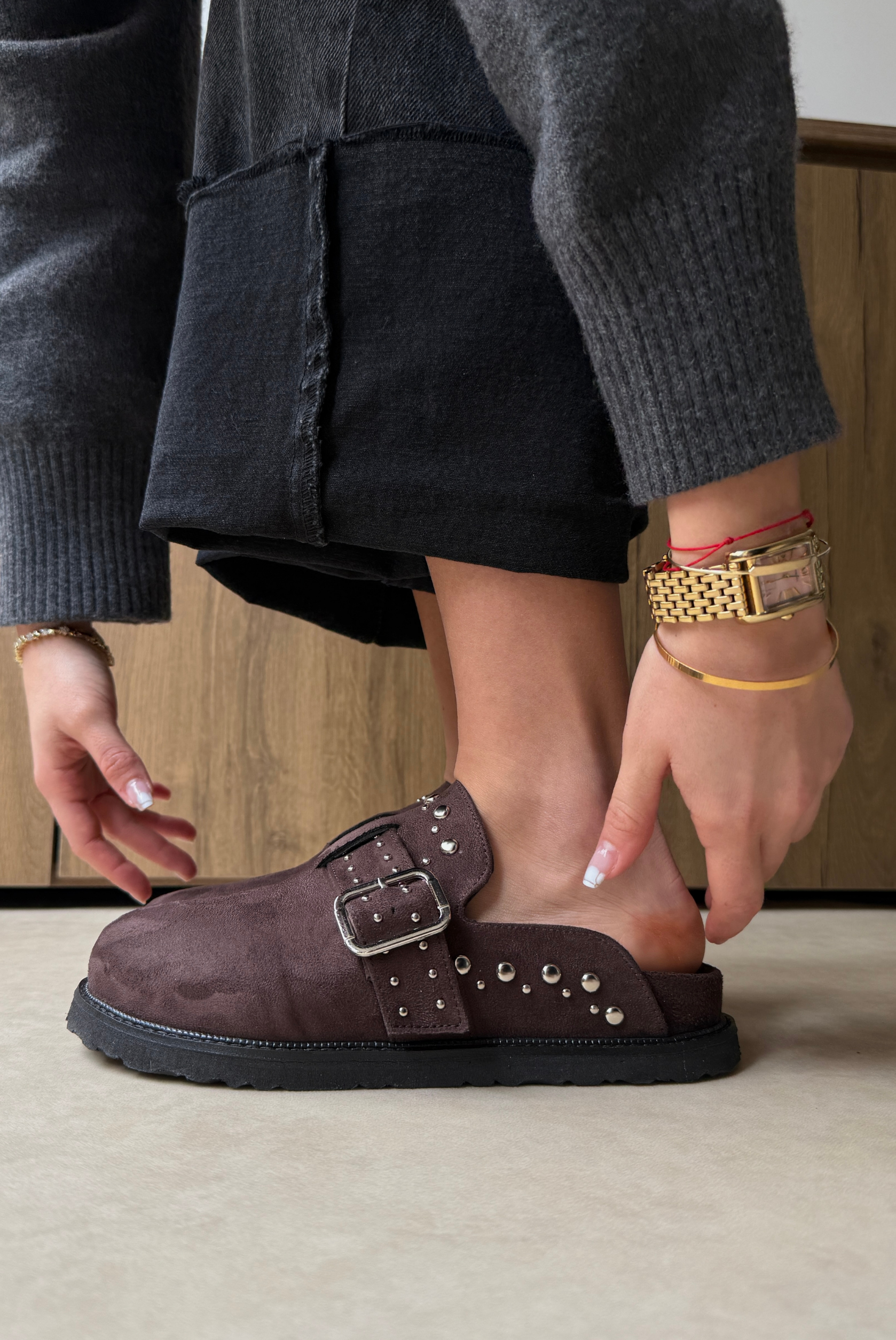 Kadın Terlik ACI KAHVE SÜET