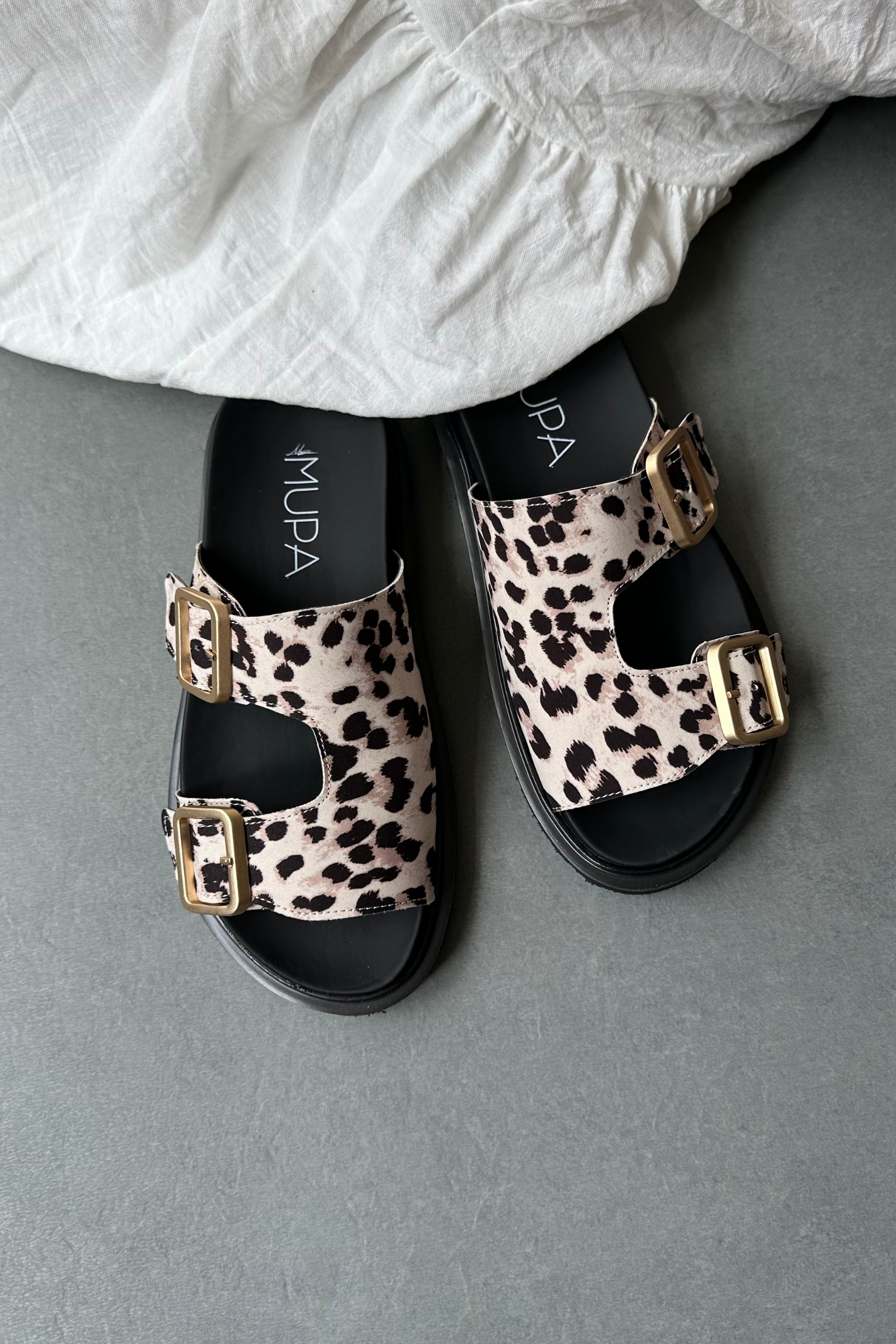 Kadın Terlik BEJ LEOPAR