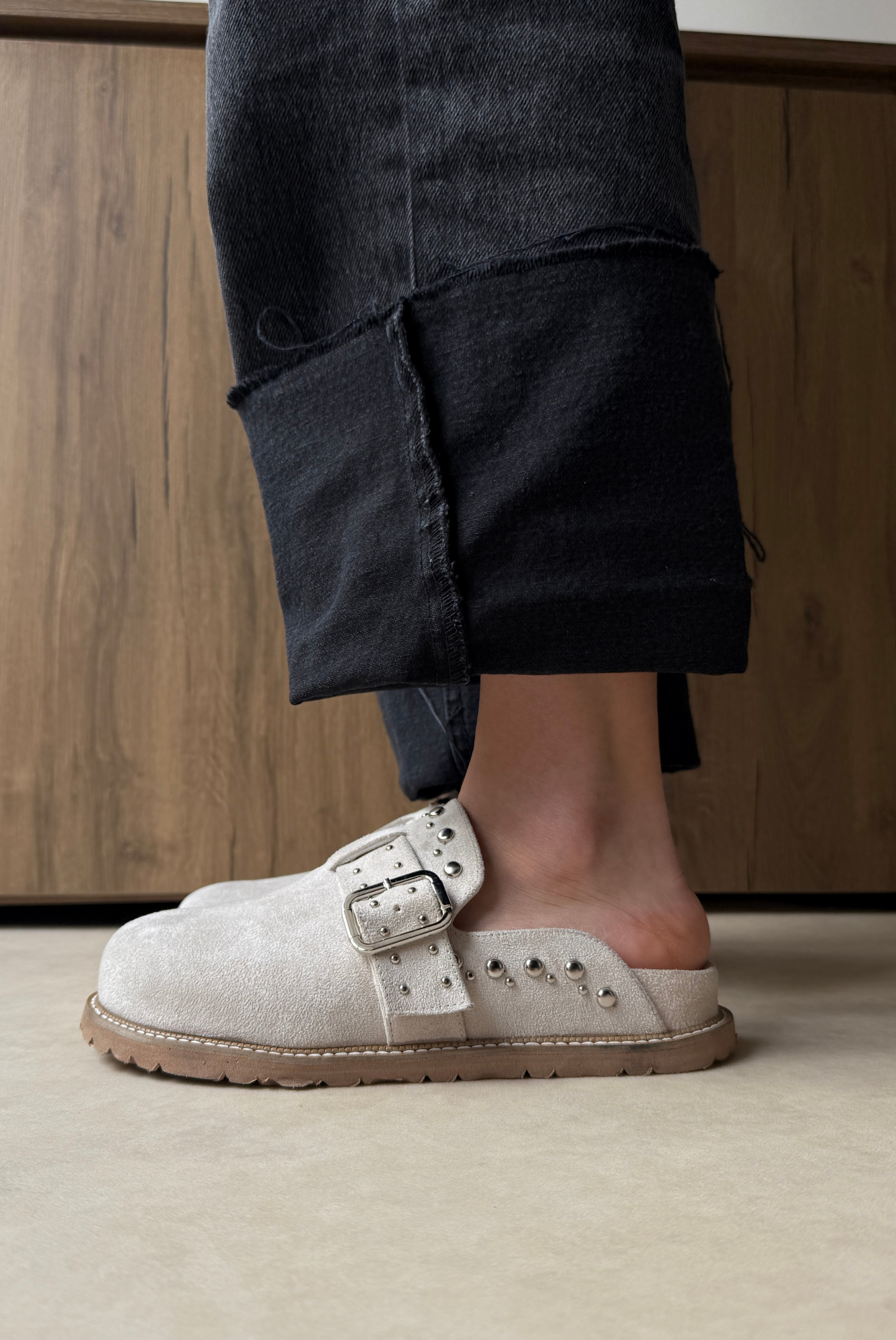 Kadın Terlik BEJ SÜET