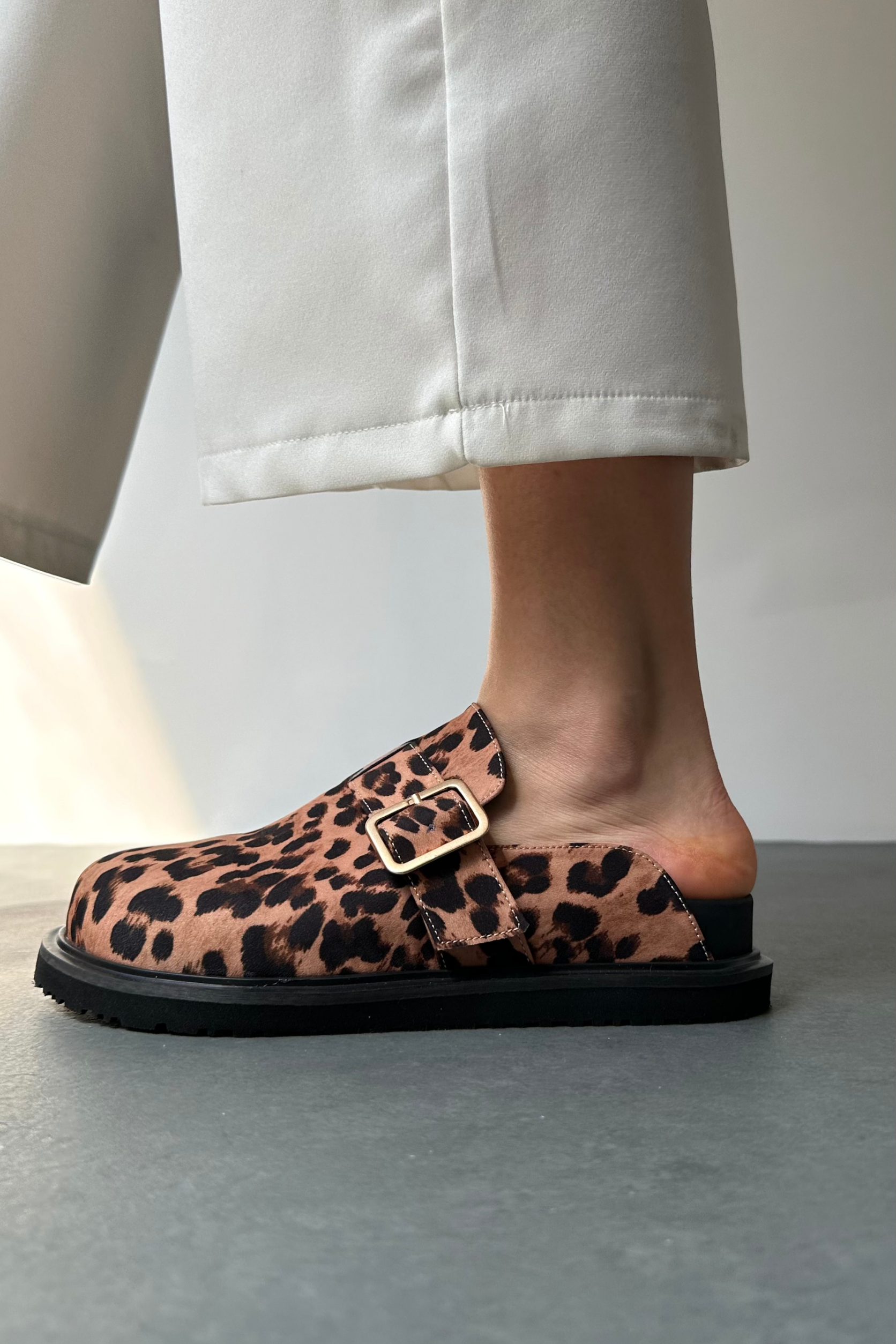 Kadın Terlik TABA LEOPAR