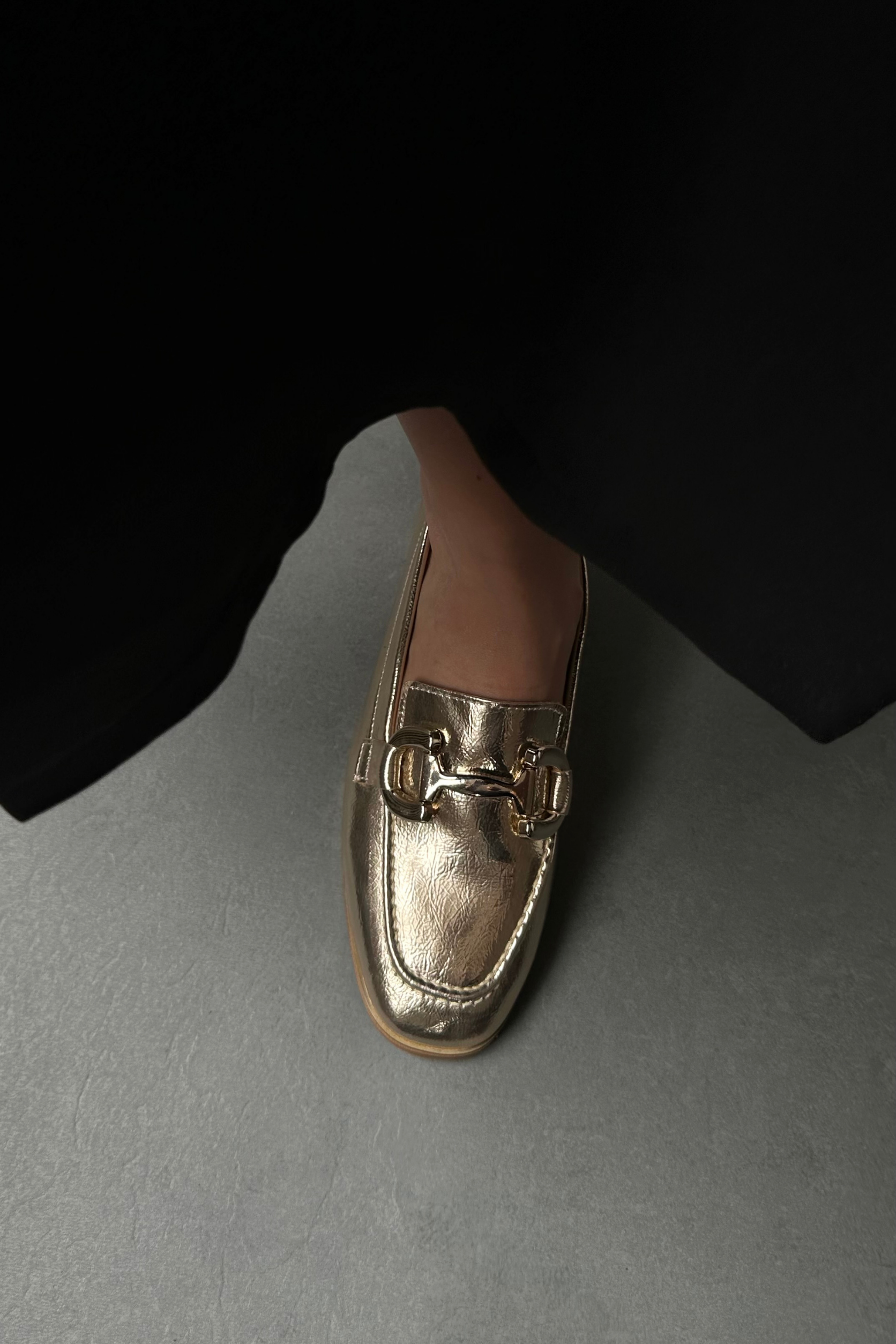 Kadın Tokalı Loafer GOLD
