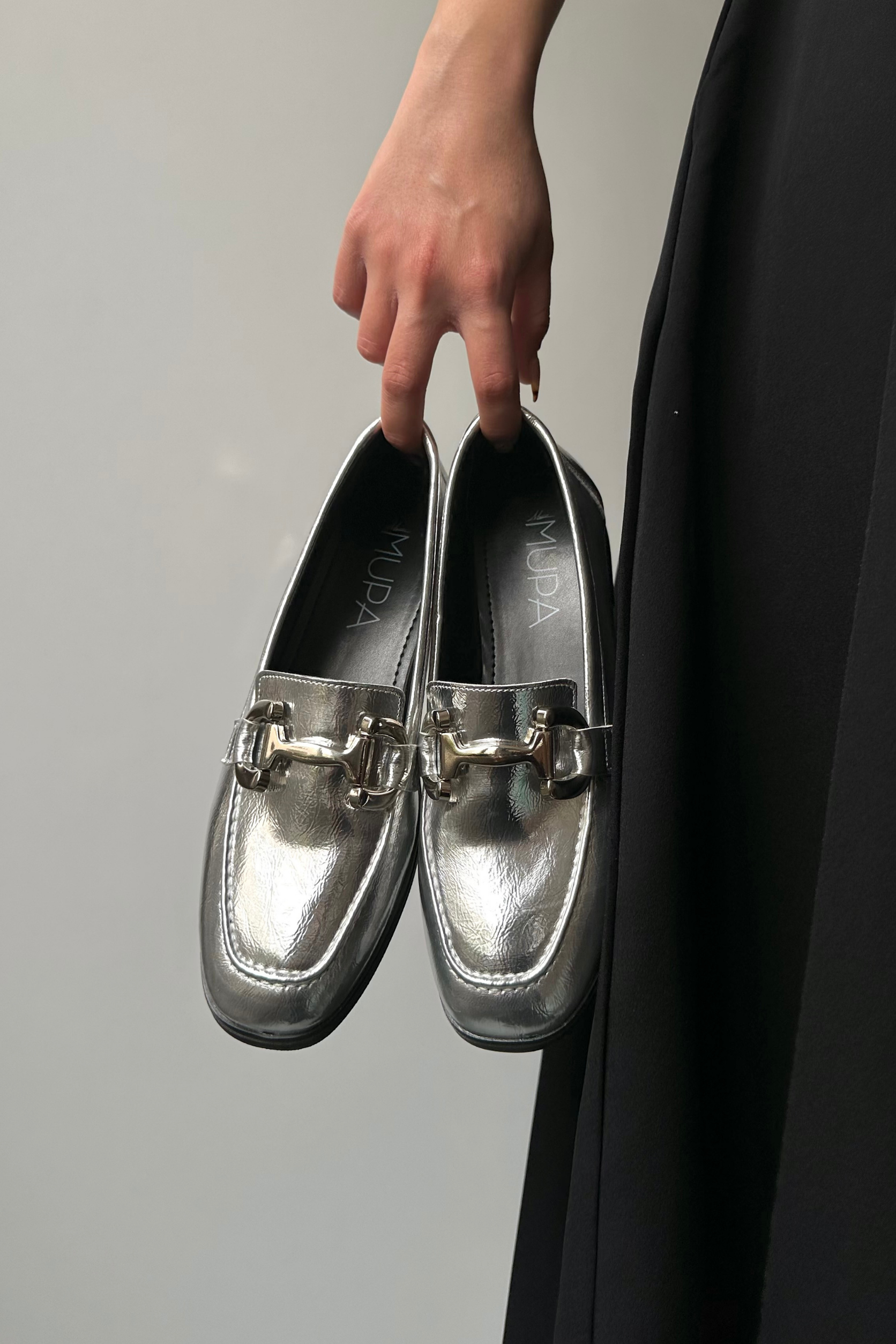 Kadın Tokalı Loafer SİLVER