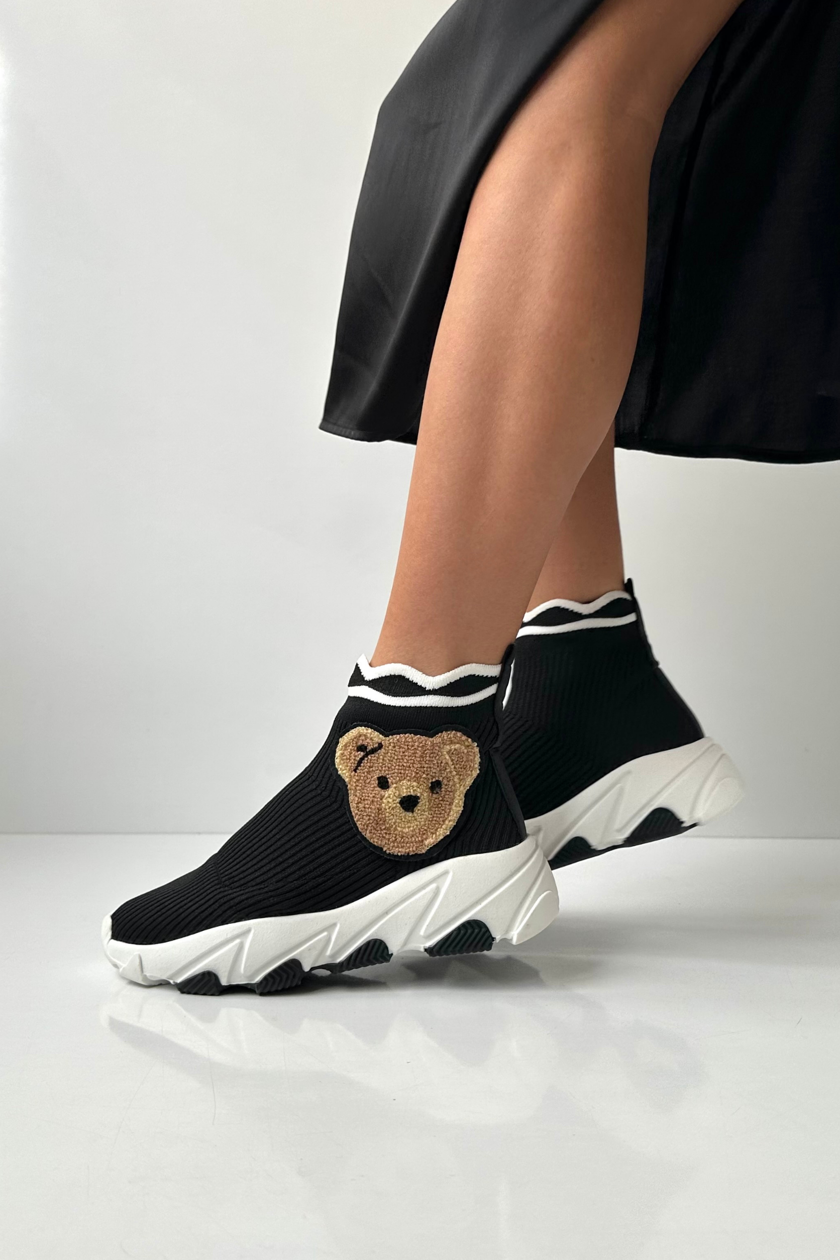 Kadın Triko Bot SİYAH BEAR