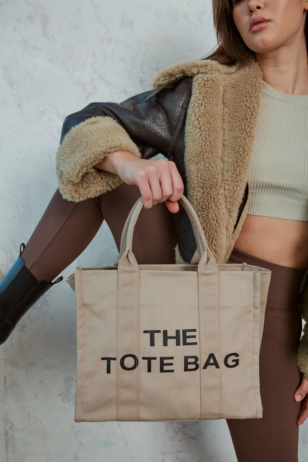 Kanvas Kumaş Kadın Çanta BEJ