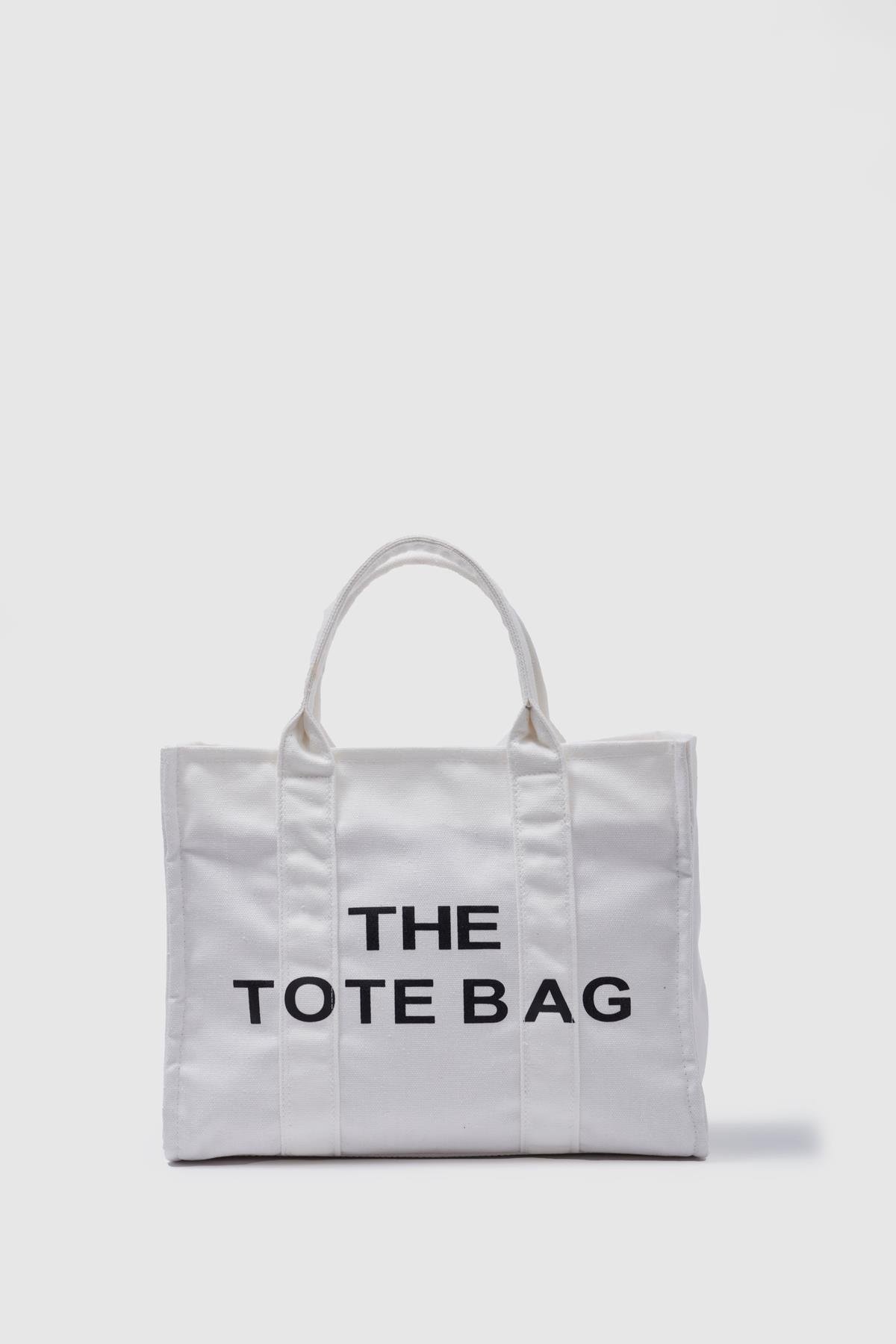 Kanvas Kumaş Kadın Çanta BEYAZ