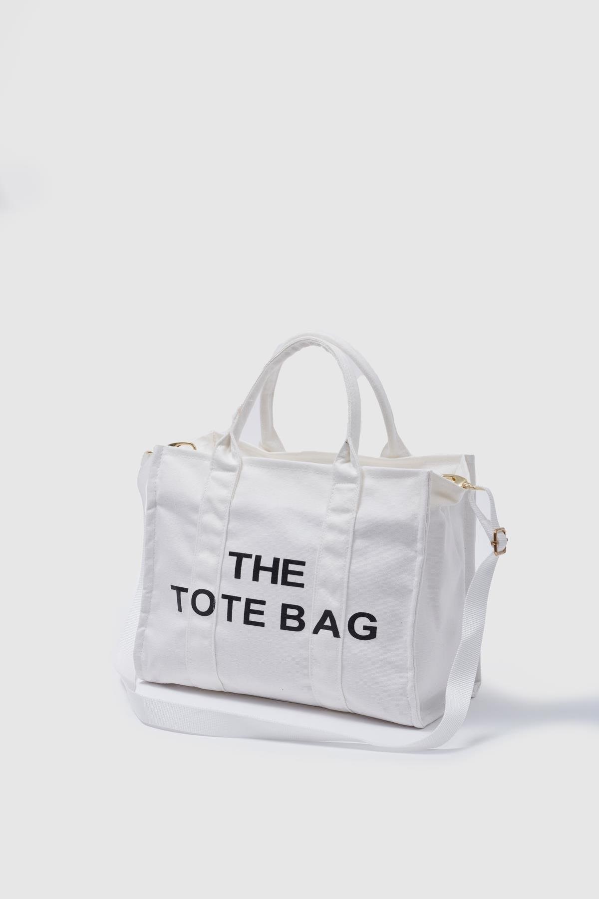 Kanvas Kumaş Kadın Çanta BEYAZ