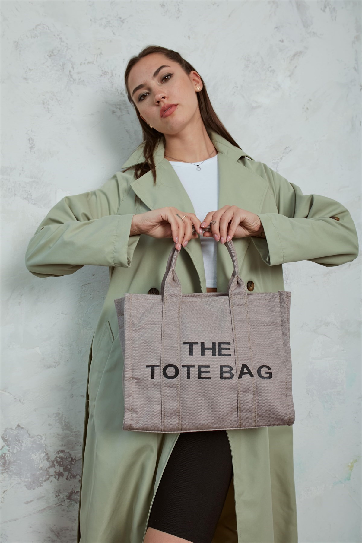 Kanvas Kumaş Kadın Çanta GRİ