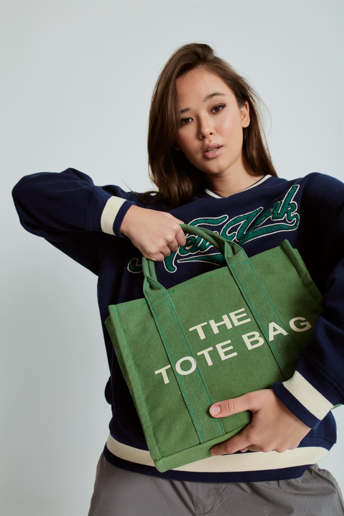 Kanvas Kumaş Kadın Çanta YEŞİL