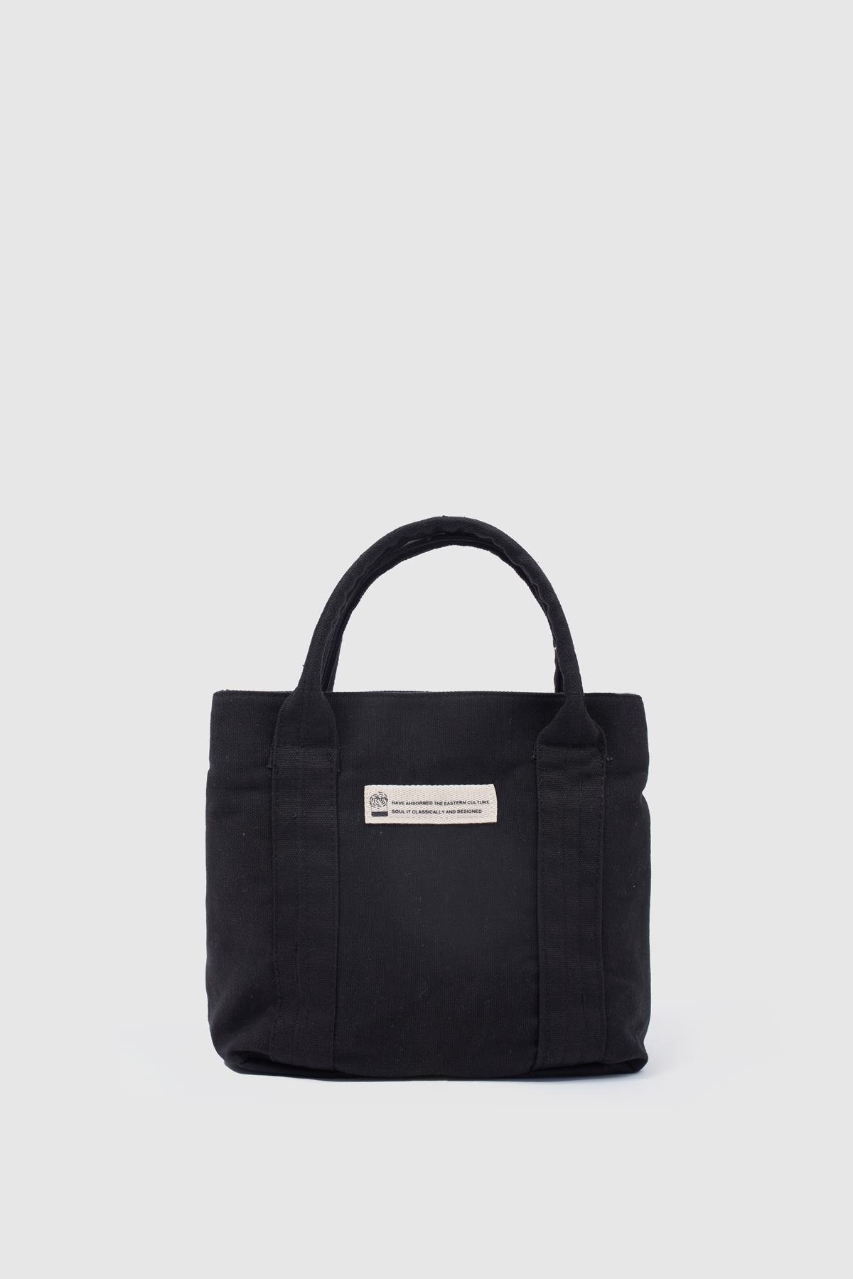 Keten Kumaş Kadın Çapraz Çanta  SİYAH