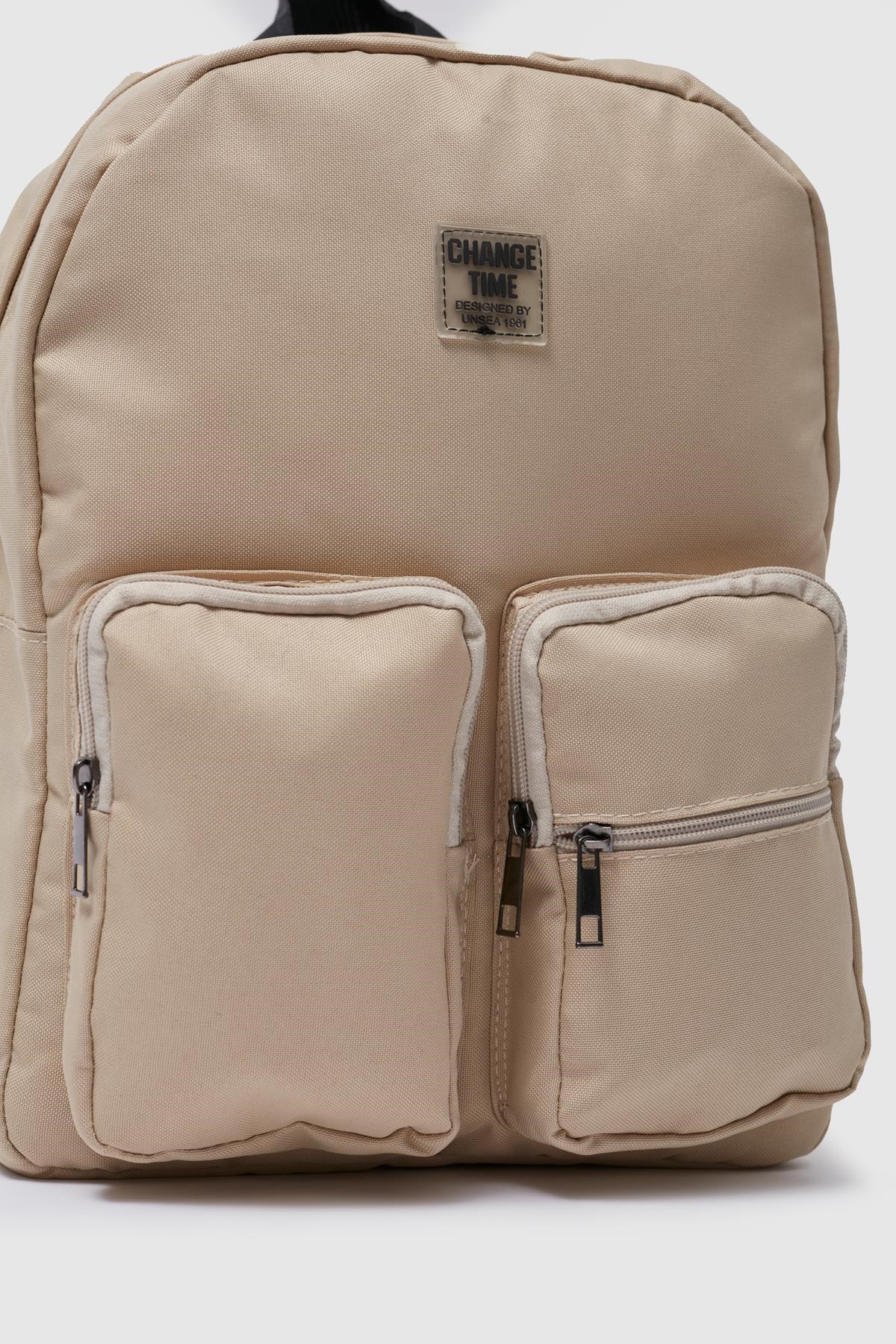 Kumaş Kadın Sırt Çantası BEJ