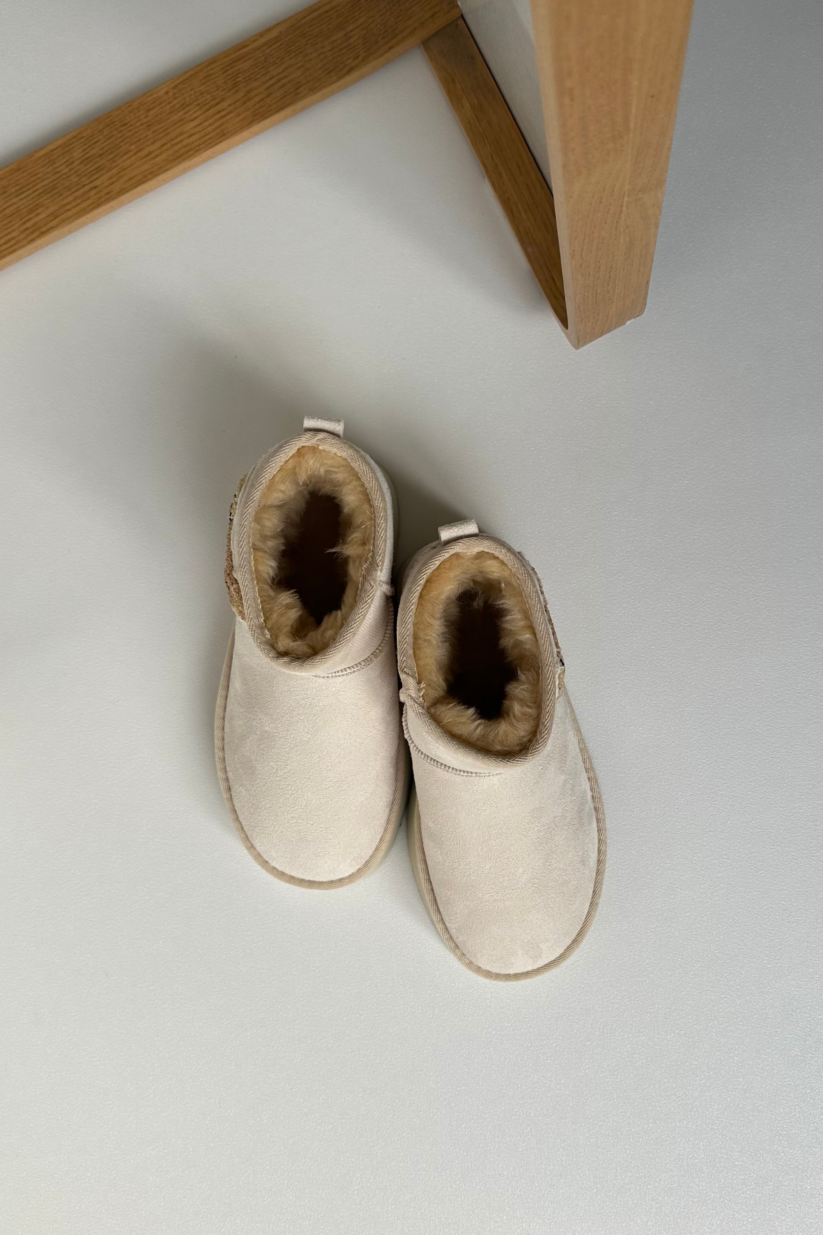 Mini İçi Kürklü Kalın Tabanlı BEJ BEAR