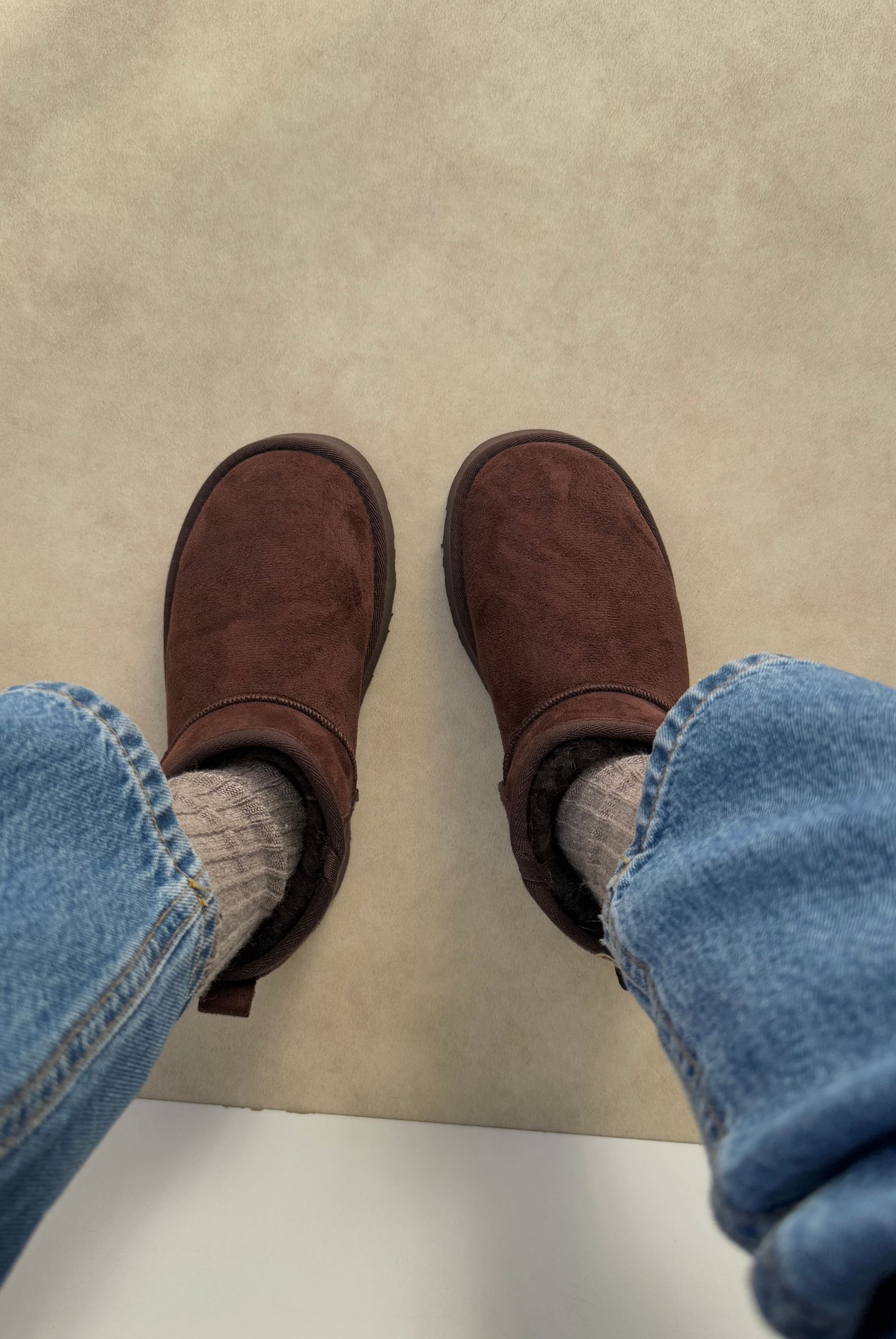 Mini İçi Kürklü Kalın Tabanlı KAHVE