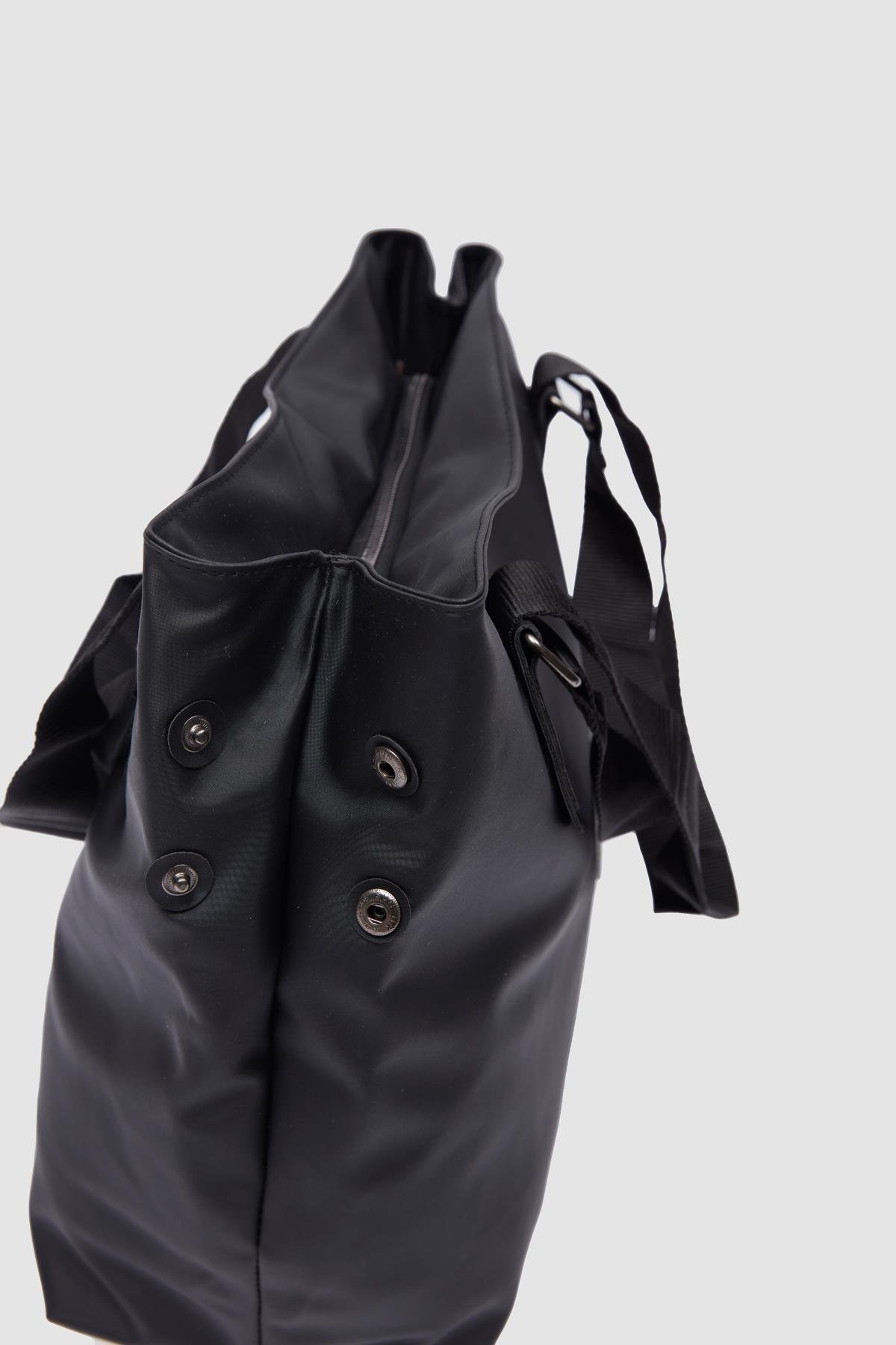 Patlı Kadın Omuz Çantası SİYAH